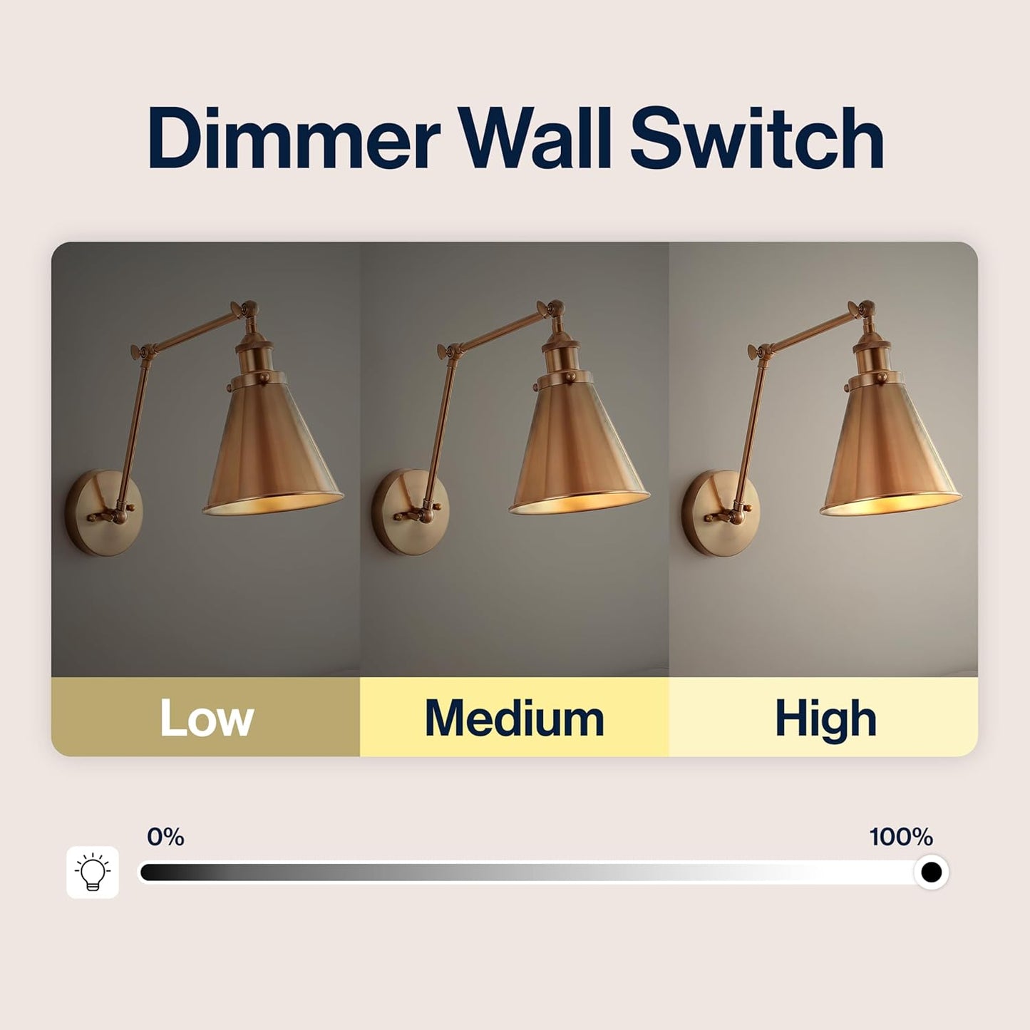 JONATHAN Y JYL7461A Rover 7" Farmhouse Industrial Adjustable Arm Metal LED Wall Sconce Rustic Bohemian 2700K LED 4W Bulb for Entryway Lobby Kitchen Bathroom Bedroom Living Room Hallway, Brass Gold