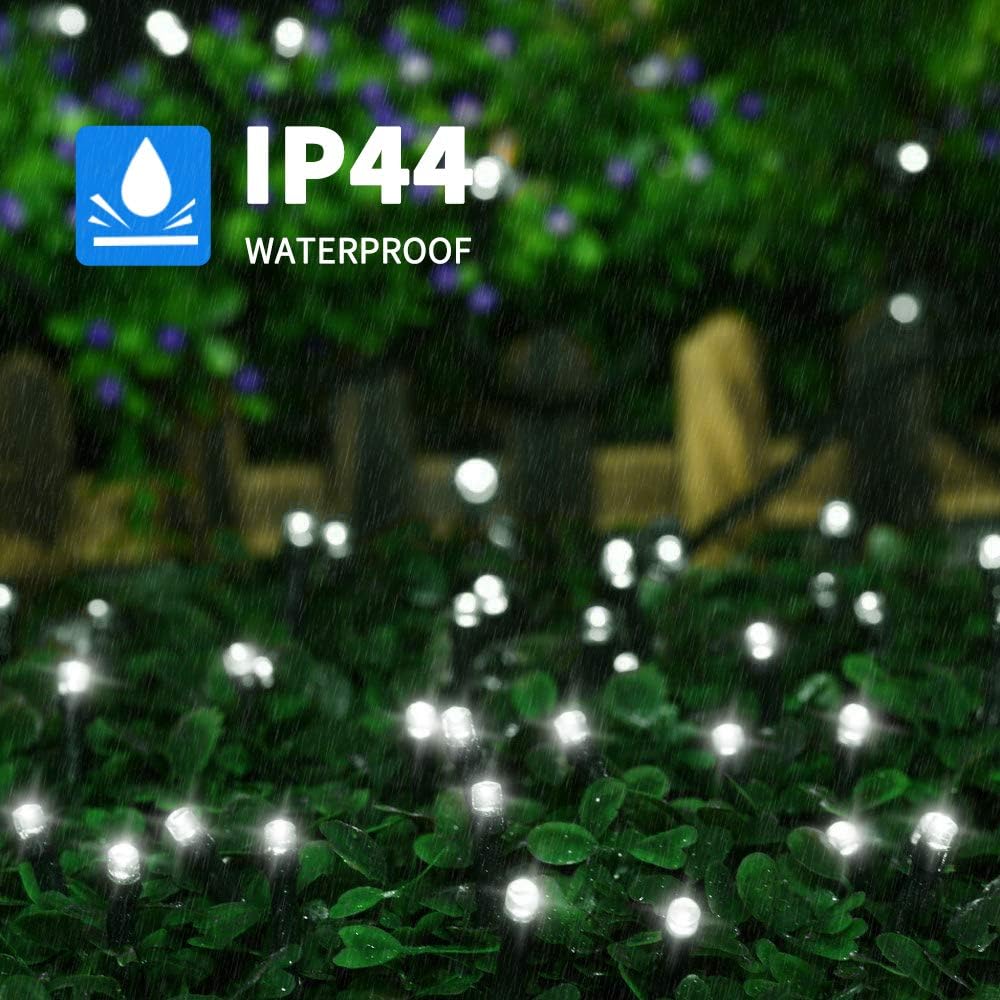 XTF2015 105ft 300 LED Christmas String Lights, End-to-End Plug 8 Modes - UL Certified - Outdoor Indoor Fairy Lights for Christmas Tree, Patio, Garden, Party, Wedding, Holiday (Cool White)