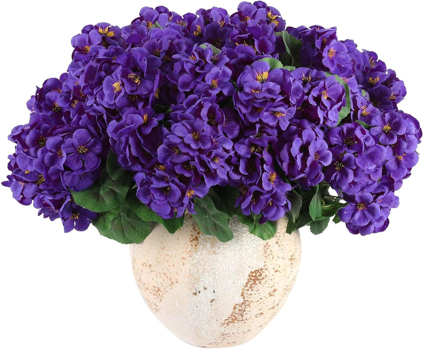 Hananona 12 Pcs Artificial Geranium Flowers for Outdoors Silk Purple Geranium Flowers Outdoor UV Resistant Plants Faux Flower for Home Kitchen Table Centerpieces Front Door Patio Decor (12, Purple)