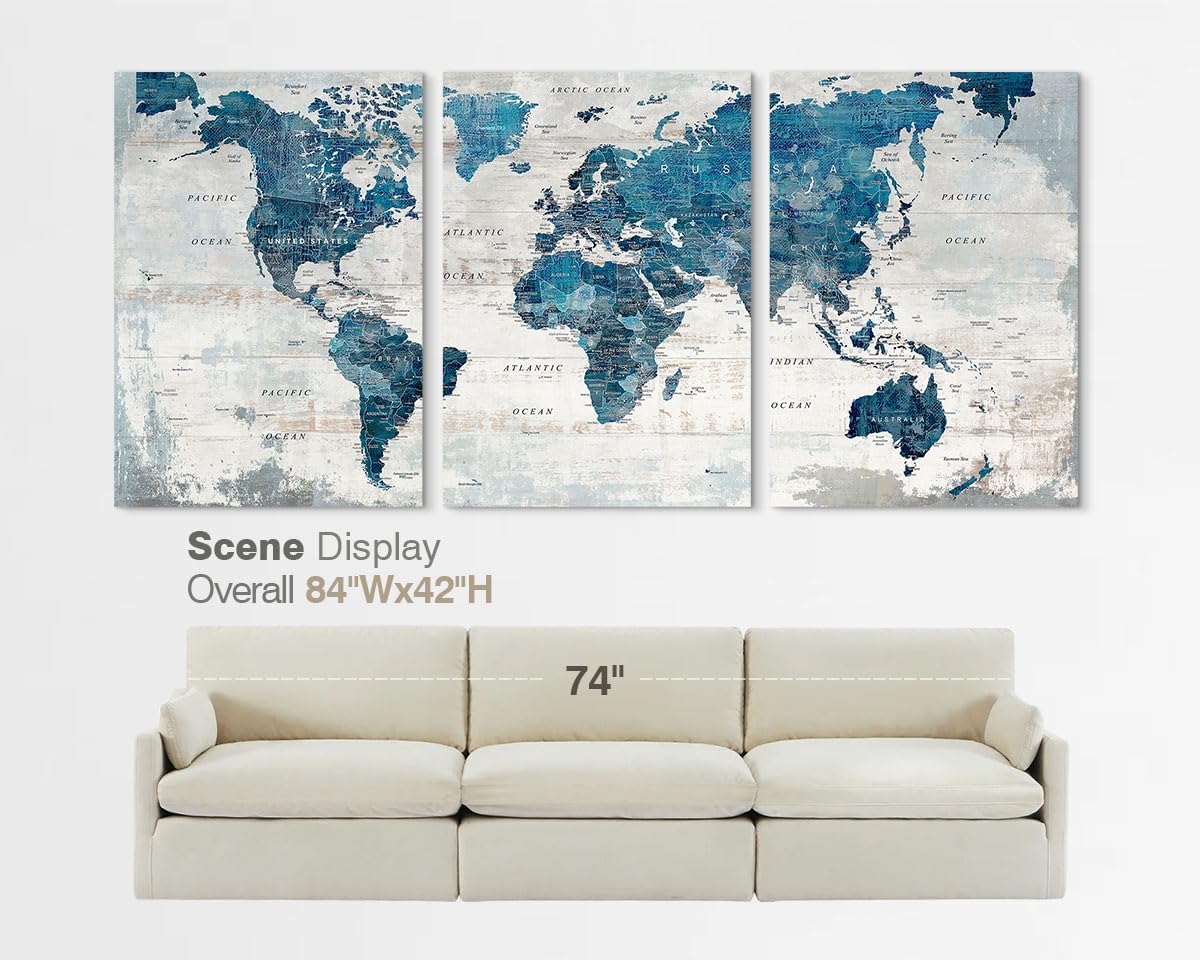 Wall Art for Living Room Bedroom Wall Decor Blue Office Pictures for Wall Decoration Farmhouse Artwork for Walls Boys