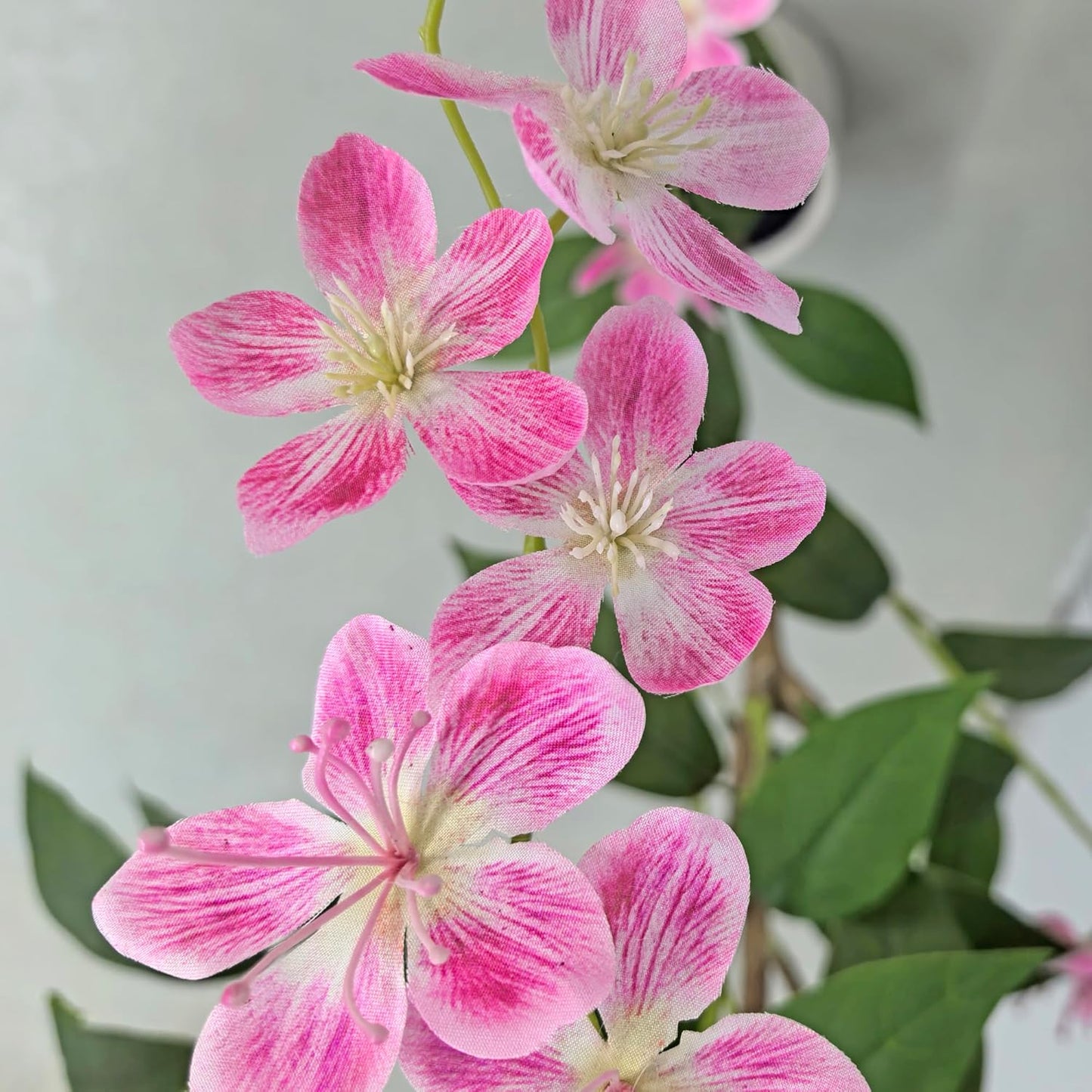 Artificial Jasmine Tree 6ft Black Flower Pot Fake Plants, Lifelike Artificial Trees with Natural - Looking Blooms, Perfect for Any Space