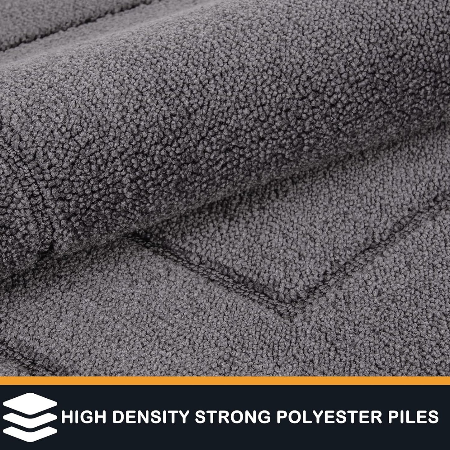 PURRUGS Dirt Trapping Door Mat 32" x 70", Non-Slip/Skid Machine Washable Entryway Rug, Dog Doormat, Super Absorbent Welcome Mat for Muddy Wet Shoes and Paws, Grey