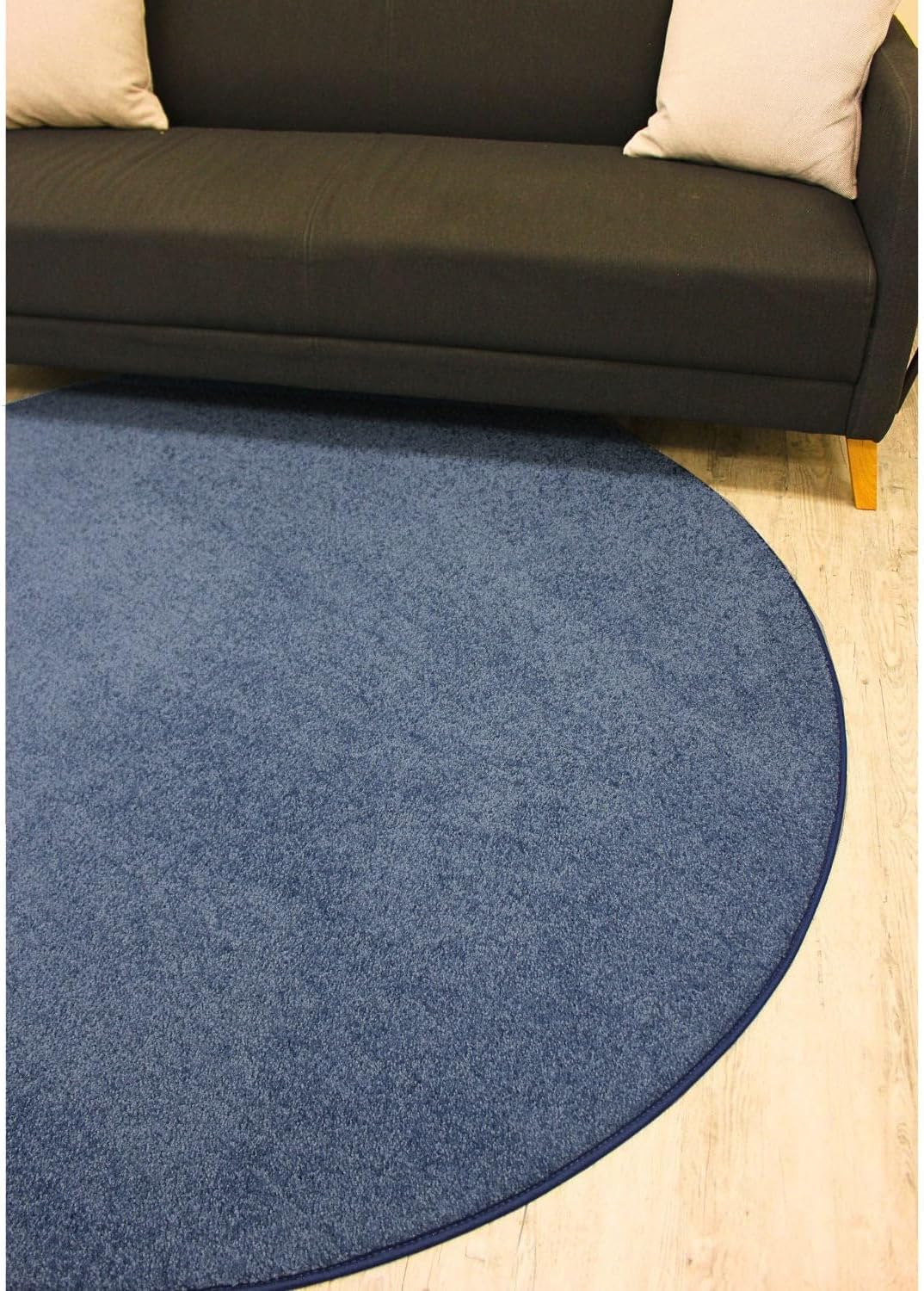 KOECKRITZ Soft and Colorful Kids Classroom Area Rugs (Passes Flammability Pill Test) Many Sizes and Bright Colors to Select from (3' Round, Navy)