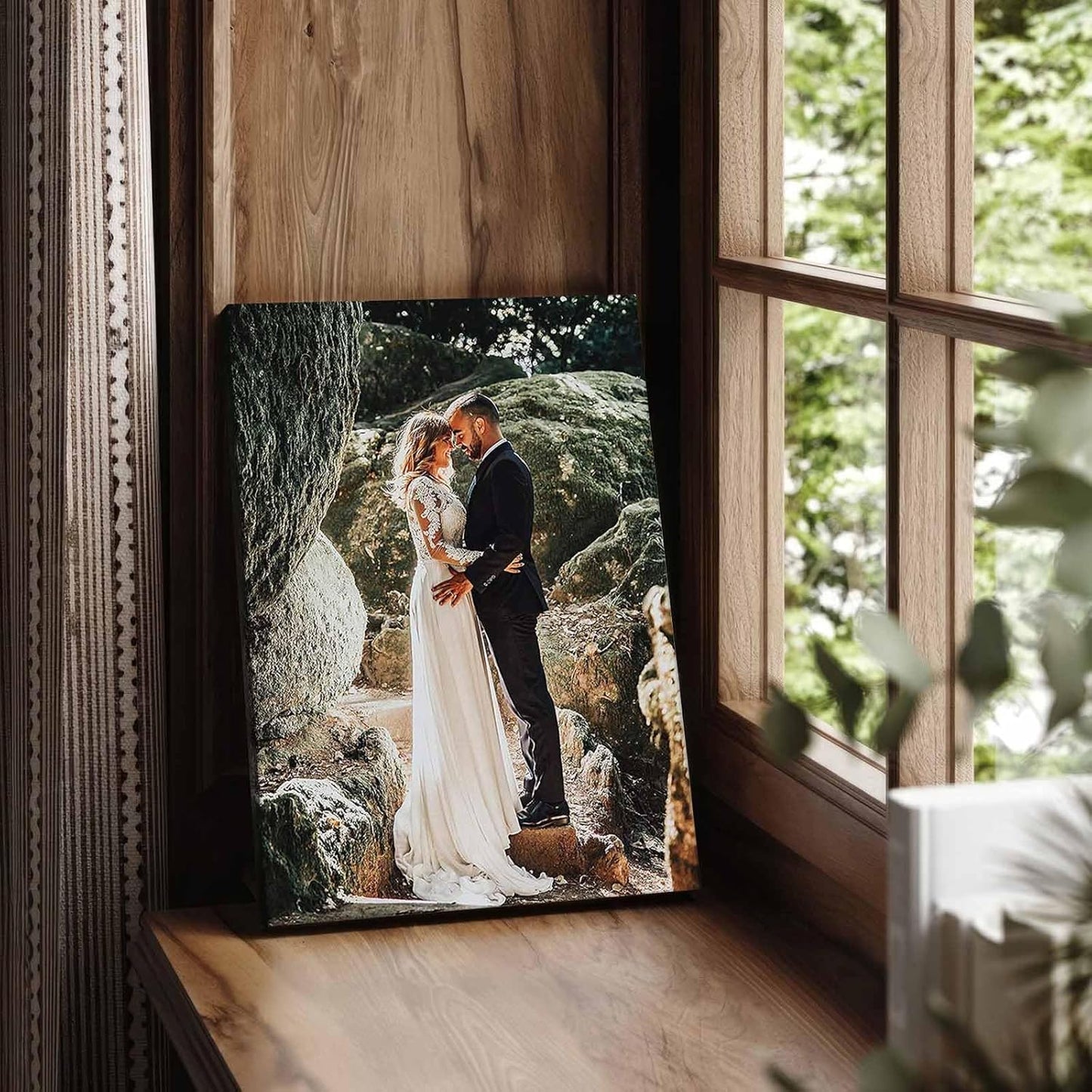 Personalized Custom Canvas Prints: Photo On Canvas (Framed Canvas, 12X16) Transform Your Photos into Stunning Framed Wall Art Digitally Printed Photo To Canvas Ideal for Home Deco