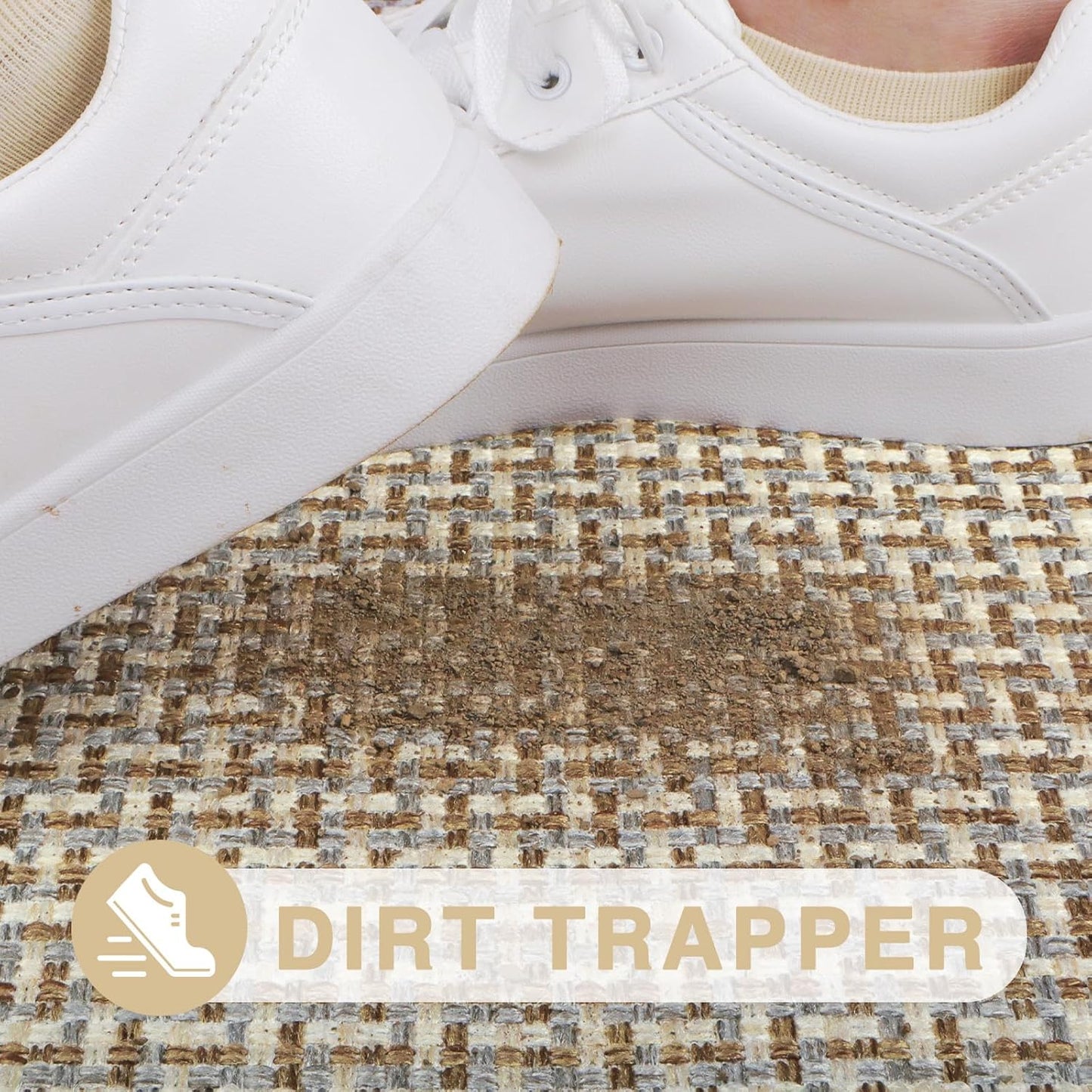 LEKEEPGO Door Mat Indoor Entrance 36"x59", Absorbent Indoor Door Mat Large, Non Slip Rubber Backing Inside Door Mats, Washable Floor Mat, Low-Profile Doormat for Front Door, Entryway, Entrance, Grey