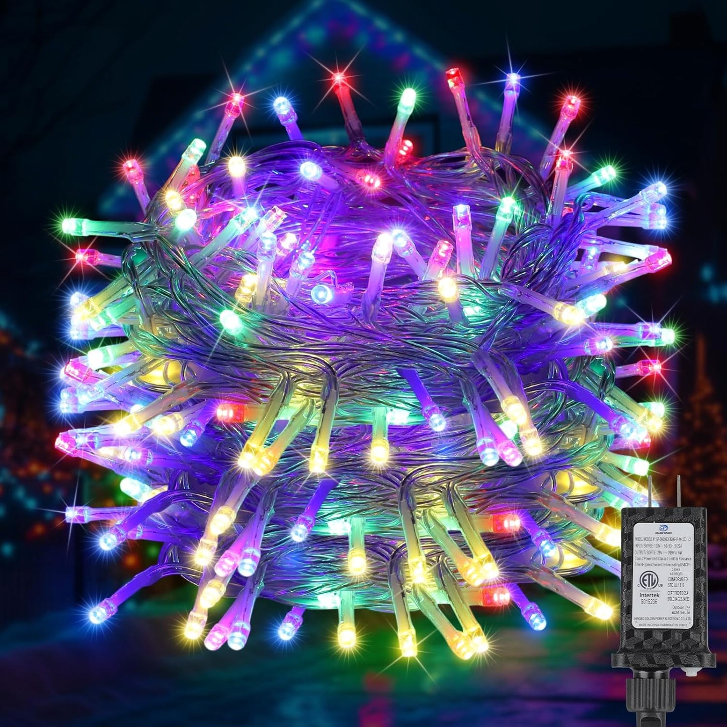 196 FT 600LED Christmas Lights Plug in,Multi Color Waterproof Fairy Lights with Timer/8 Modes, Christmas Tree Lights Lighting Outdoor Indoor Garden Party Wedding Christmas Tree Decoration