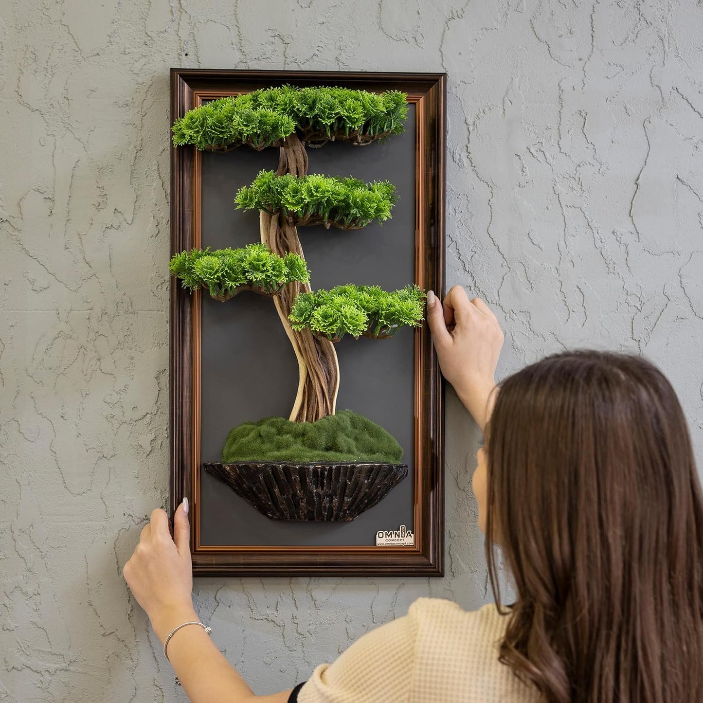 Bonsai Art Life Tree Tableau - 7 - Handmade Tree Portrait, Tree Wall Art, Tree Wall Decor, Wall Decoration, Wallboard