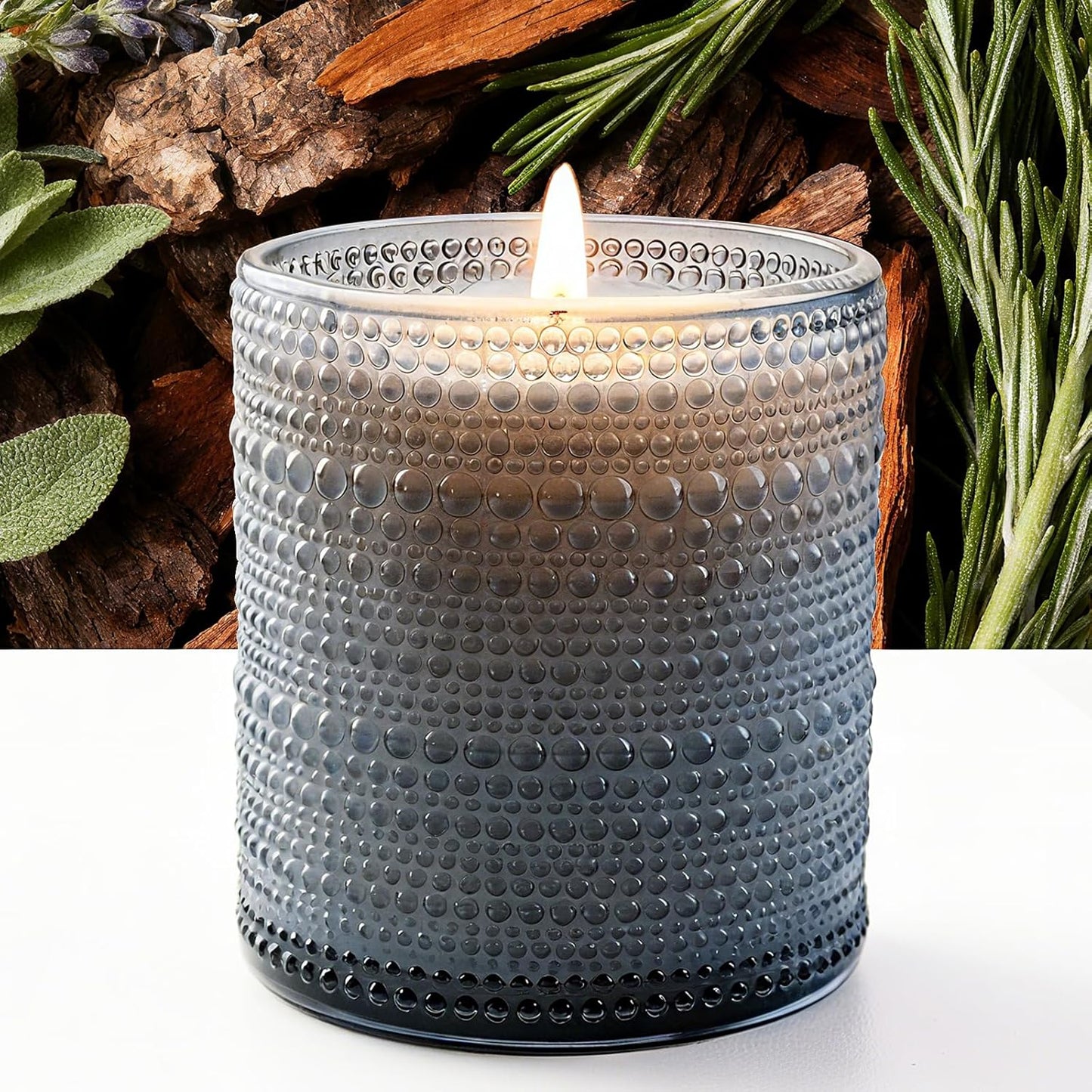 Mid Summer's Night Scented Candle with Lid, 60+ Hours Jar Candle Aromatherapy Candle for Home, Soy Wax Cotton Fiber Wicks, Giftable