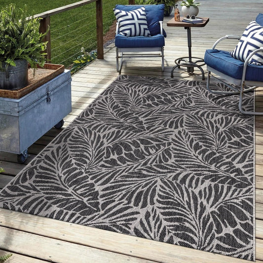 Keen Home Design Terrace Outdoor Area Rug - 8x10 Washable Indoor/Outdoor Rug for Patio, Kitchen, Balcony, Beach, Garden, Deck and Porch, Size: 7'7"x10'