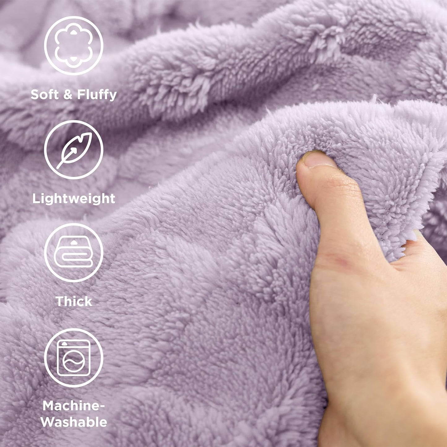 Bedsure GentleSoft Lavender Fog Twin XL Blanket for Bed - Super Soft Cozy Fleece Blankets for Women, Cute Throws for Girls, Dorm Room Essentials for Girls Teens Back to School, 66x90 Inches