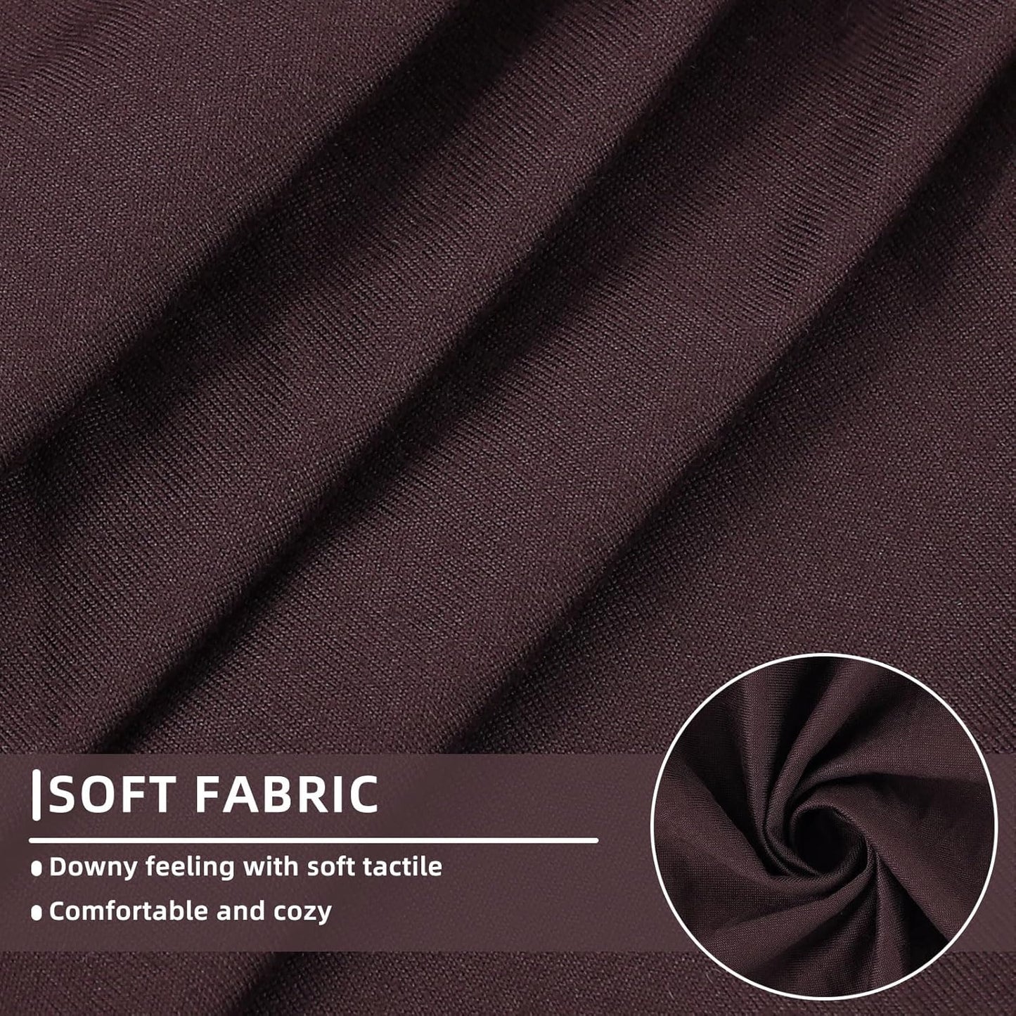 hyha Waterproof Couch Cushion Covers, Stretch Sofa Couch Seat Slipcover for Dog Washable, Non-Slip Waterproof Outdoor Cushion Covers for Patio Furniture Replacement (2 Pieces, Chocolate)