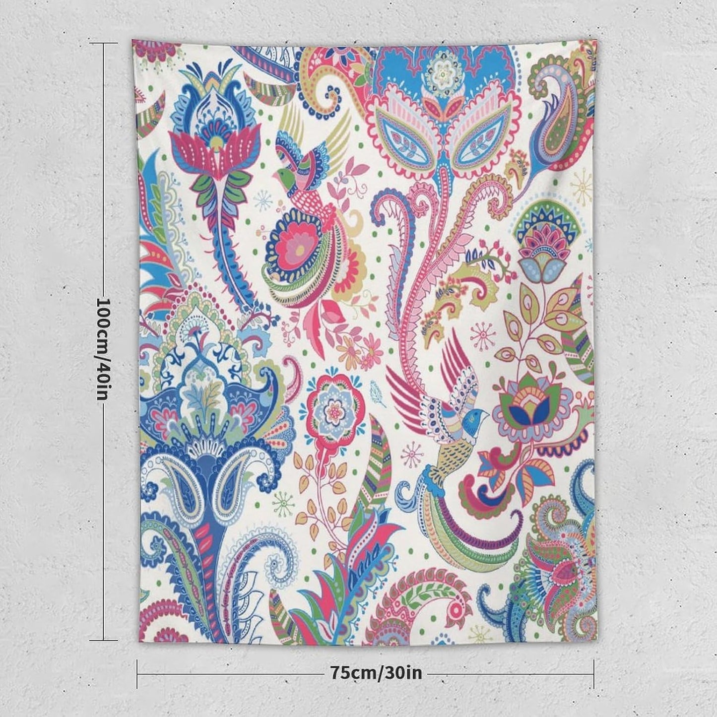 ICMOLYYENLO Boho Green Leaves Tapestry, Mid Century Abstract Tropical Palm Leaves Modern Minimalist Geometric Wall Hanging, Neutral Home Decor Art for Living Room Bedroom Dorm 60x60 Inch