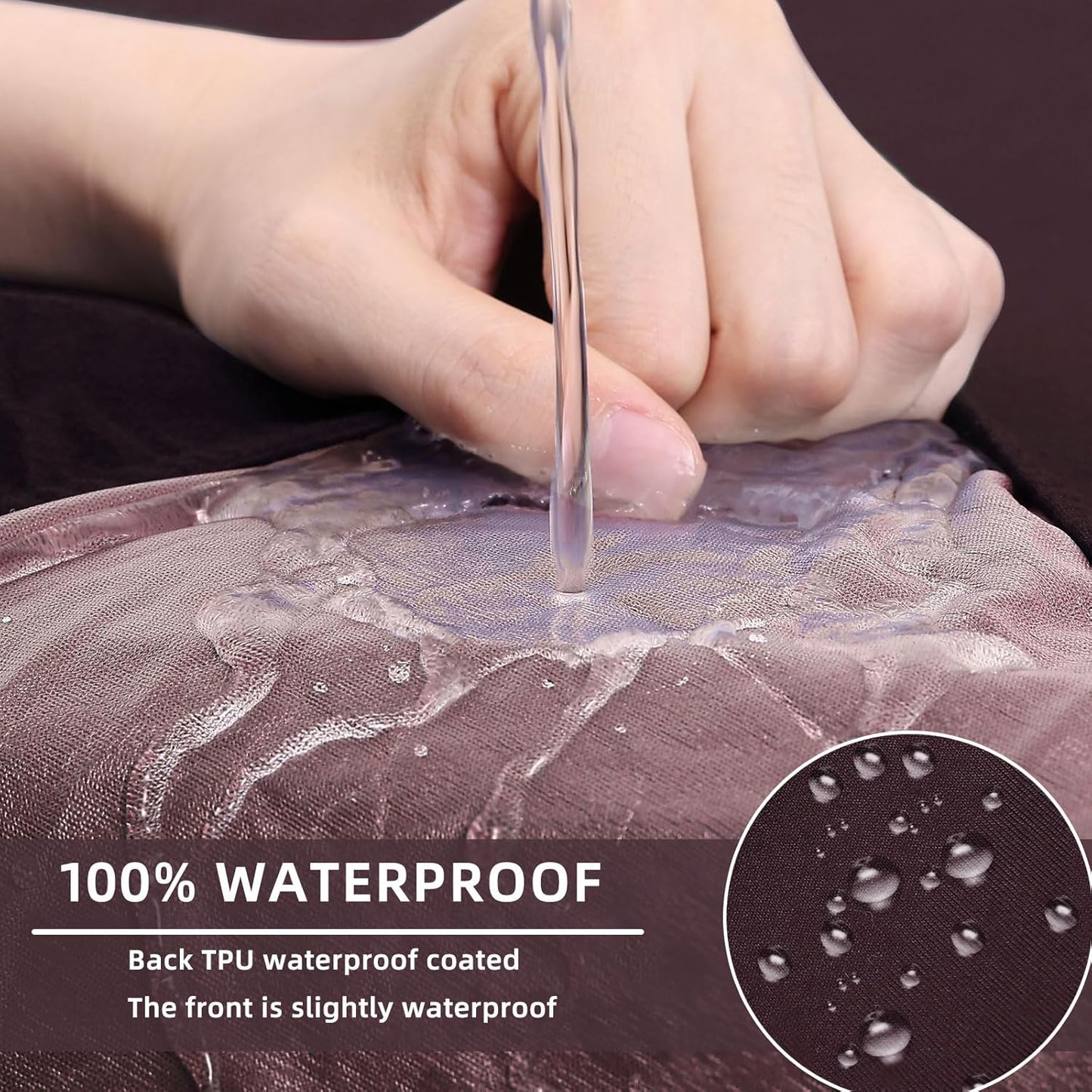 hyha Waterproof Couch Cushion Covers, Sectional Sofa Slipcovers Washable, L Shape Chaise Dog Couch Covers for Sectional Sofa, Universal Furniture Protector (1 Piece for Chaise, Chocolate)