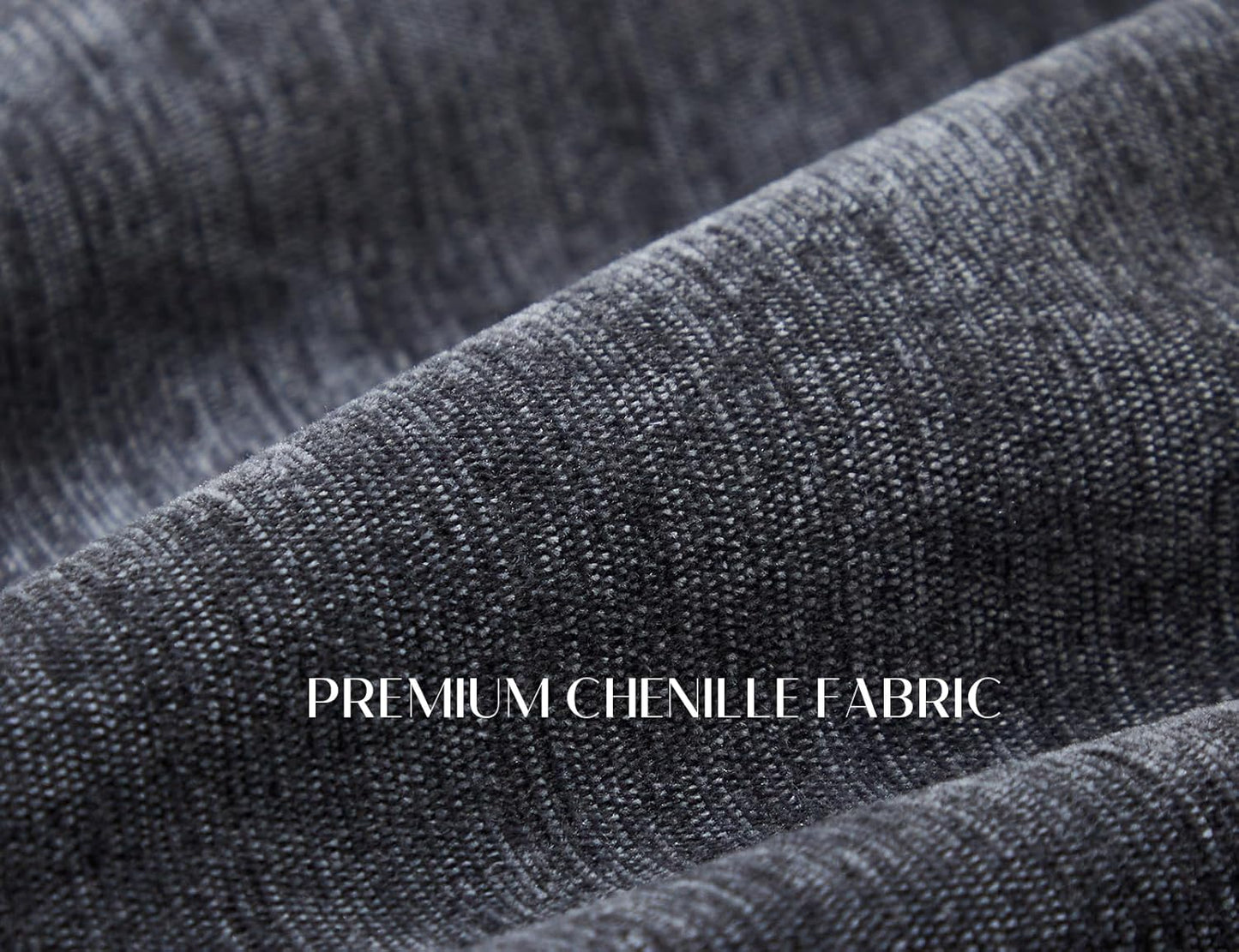 110 Inch Cloud Sectional Couches for Living Room, Convertible L Shaped Couch with Ottoman, 3 Seater Modular Sectional Sofa, Grey