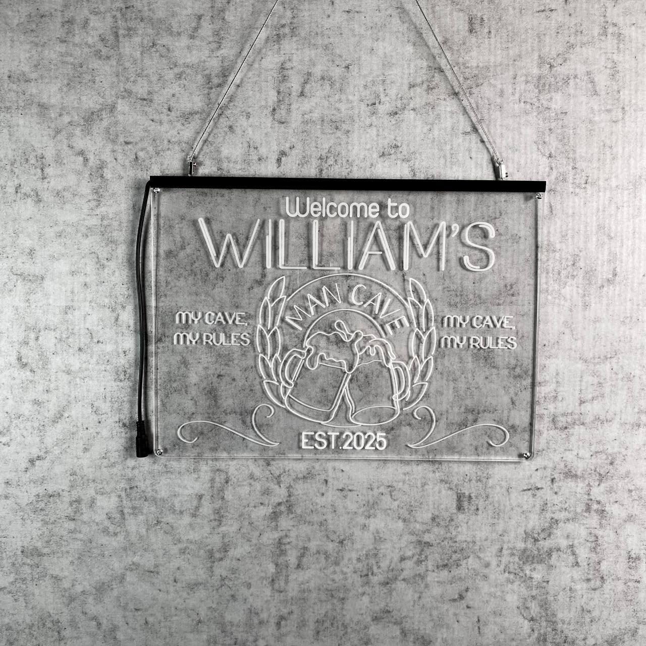 Personalized Bar Signs with Your Name for home wall light up with personalized pub name, man cave accessories, beer themed neon customizable lighted sign