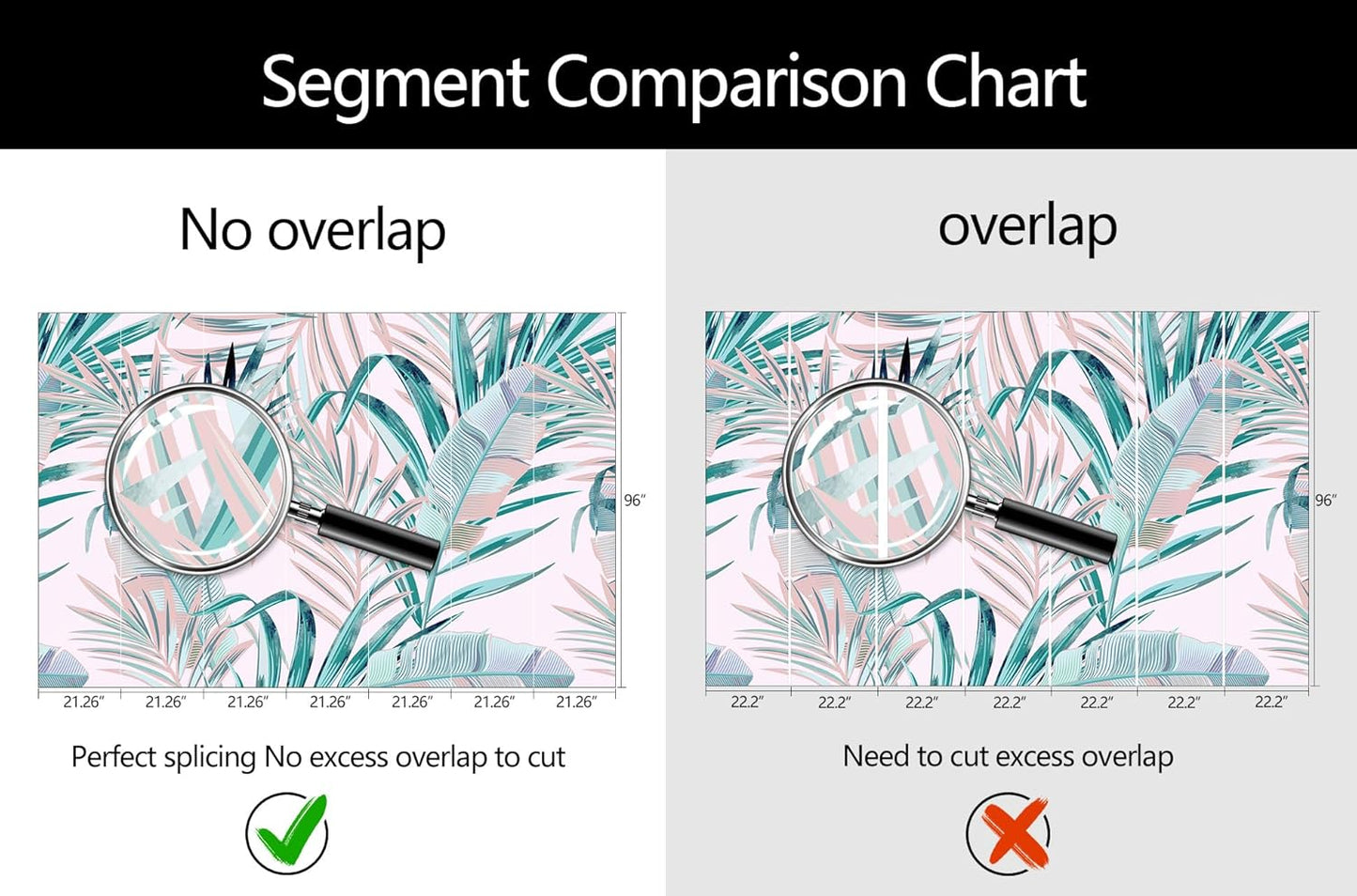 Tropical Pink Palm Leaf Wallpaper Girls Bedroom Colorful Plant Leaves Wall Mural Living Room (Not Peel and Stick)