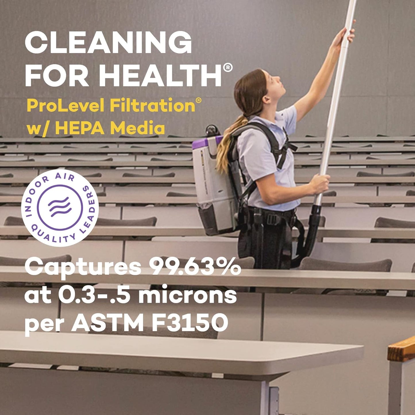 ProTeam Super Coach Pro 6 Backpack Vacuum Commercial with Telescoping Wand Tool Kit, 6 Quart, Corded, 107310