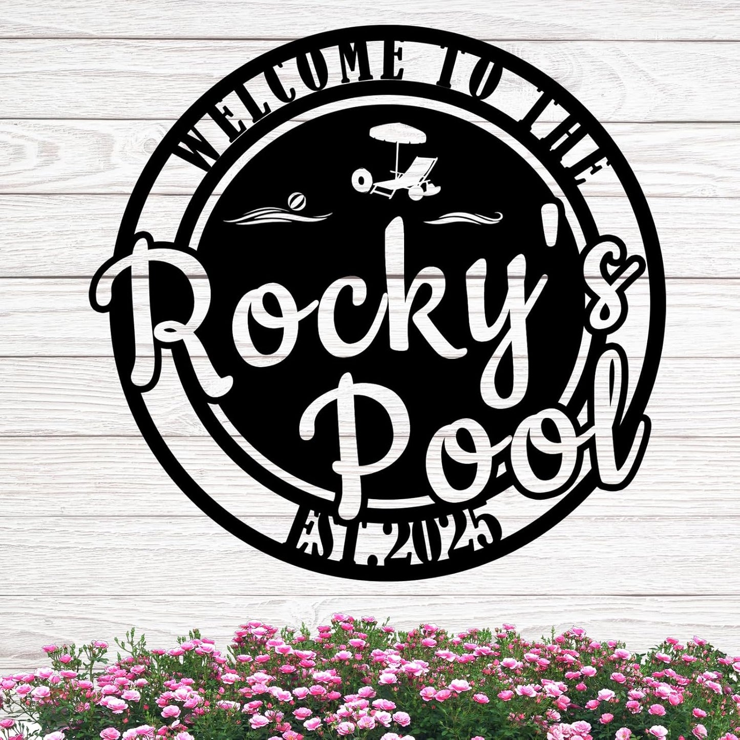 Custom Metal Pool Signs Outdoor - Personalized Funny Pool Rules, Rustic Wall Art for Pool Deck Decor, Outdoor Bar & Backyard Oasis Gift - MADE IN USA