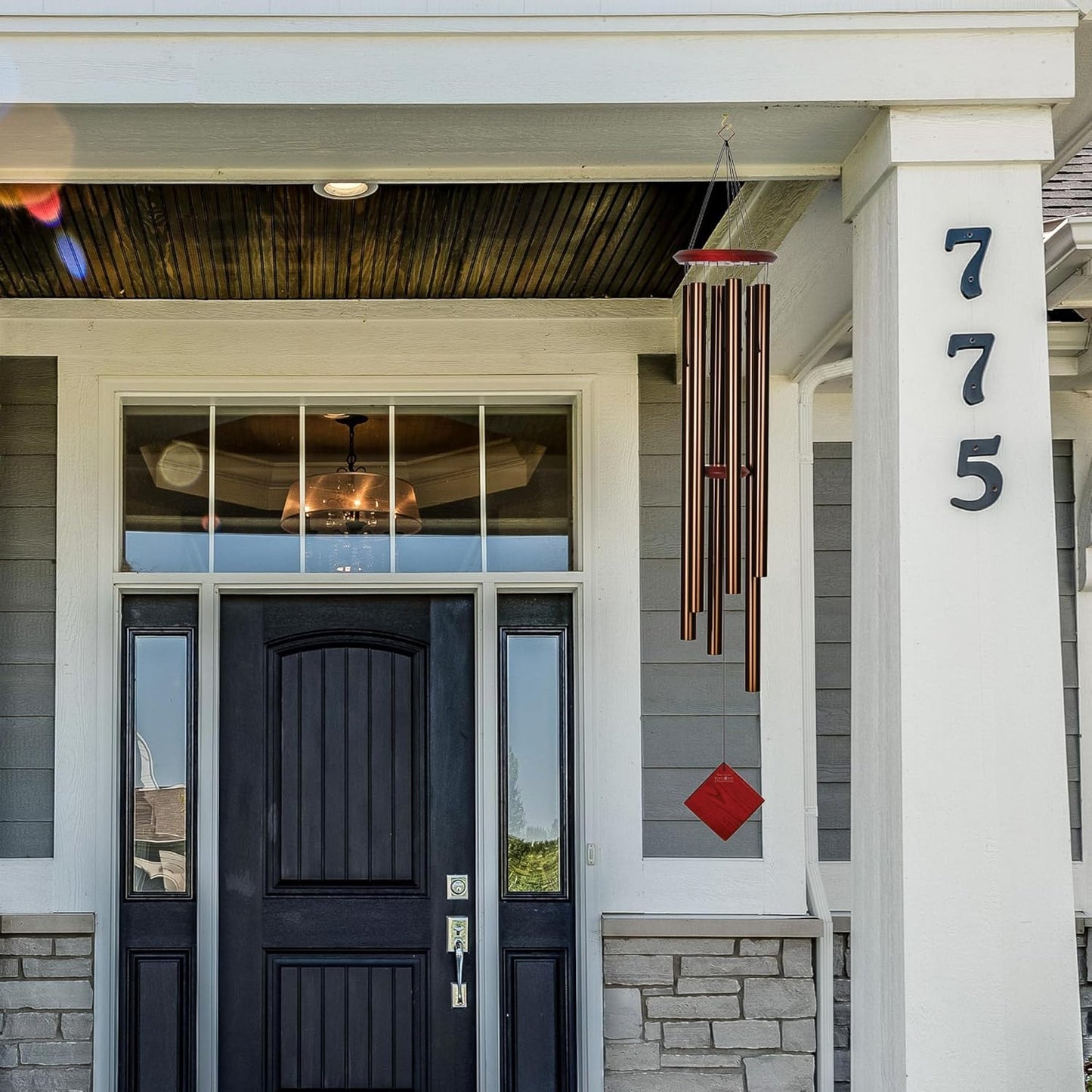 Woodstock Chimes Neptune Wind Chime for Outside 54" Large Bronze, Deep Tone Sound for Outdoor Garden, Patio, Porch Decor, Encore Collection DCB54