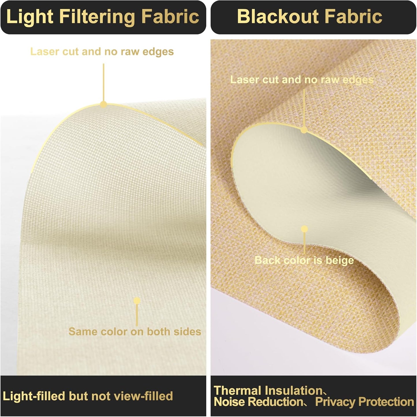 BERISSA Cordless Dual Roller Shades with Cassette Valance,Double Window Shades Blackout and Light Filtering Shades,Day and Night Roller Shades for Home Office Door.Linen Beige.47 W x 80" H