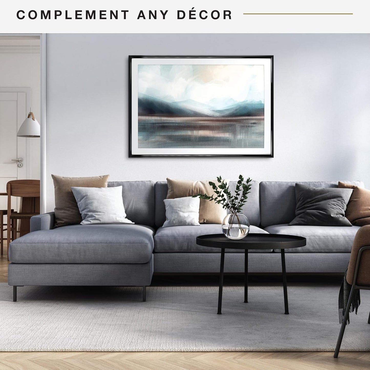 MCS Trendsetter 28x40 Matted Poster Frame with 24x36 Picture Display, Black Vertical & Horizontal Wall Hanging Large Picture Frame for Photos & Posters (1-Pack)