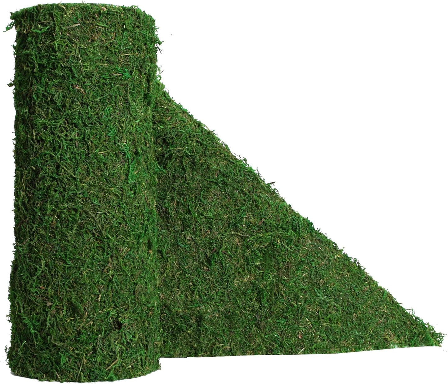 Moss Roll, Dried Moss for Crafts, Moss Table Runner for Fairy Gardens, Wedding Woodland Decor, Preserved Moss Mat for Table Decoration (12" W x 60" L)