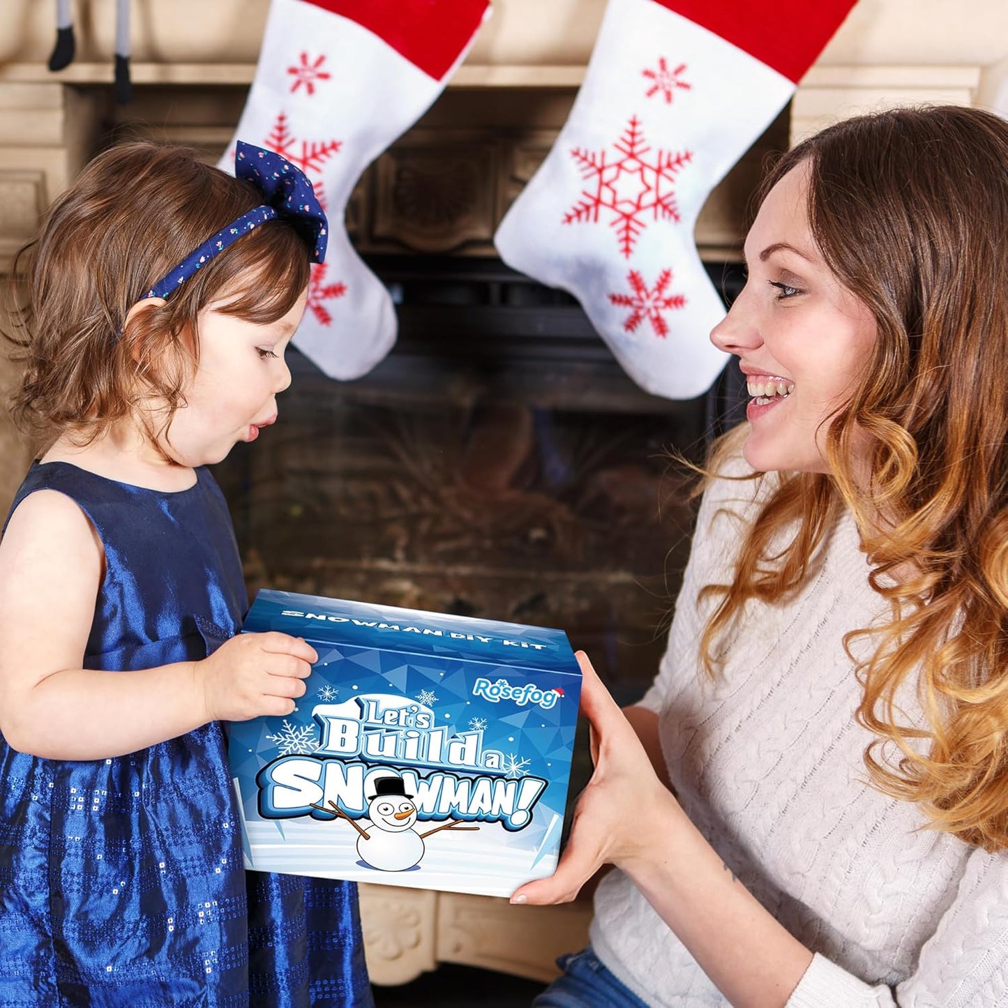 12 Pack Build a Snowman Indoor Decor, Christmas Crafts, Snowman Making Kit for Kid, Christmas Stocking Stuffers for Girls, Boys, Creative Kids Air Dry Modeling Clay for Holiday Activities