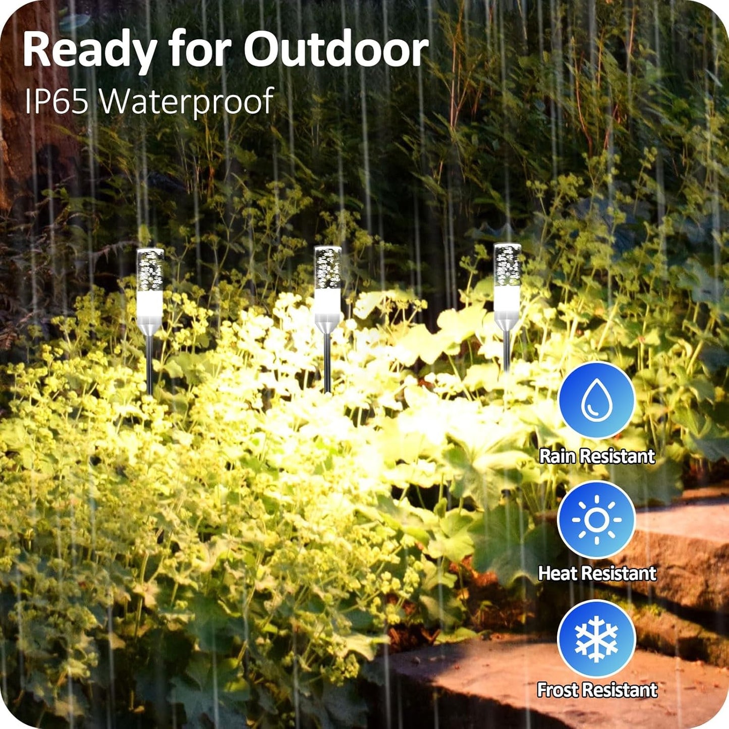 Pathway Lights Outdoor,12V Low Voltage Landscape Lighting, 6 Pack 570 Lumen Bright LED Path Lights, IP65 Waterproof Extendable Garden Lights for Yard Walkway Patio Lawn, 6000K