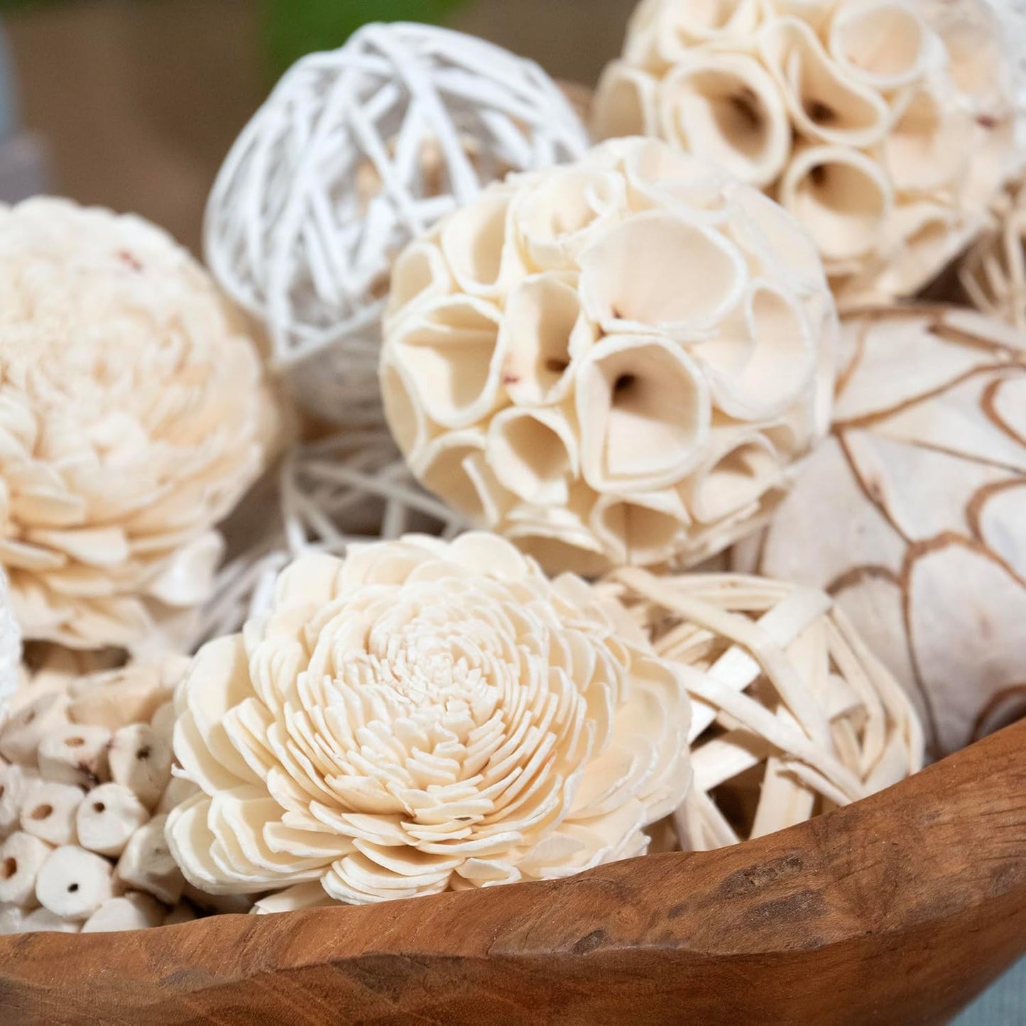 ANDALUCA Decorative Balls Bag Bowl Filler Home Decor (White)