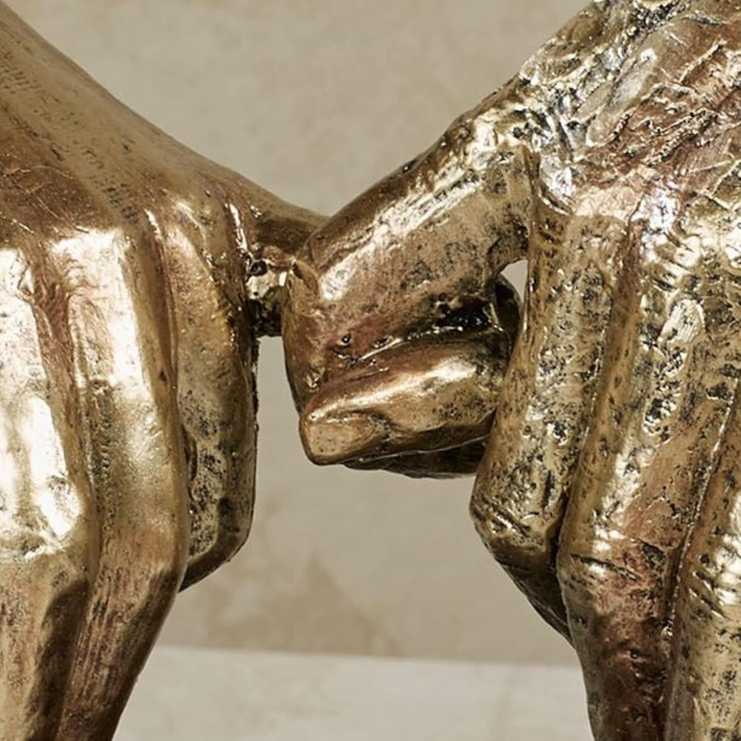 Touch of Class Lingering Hold Hands Table Sculpture Gold - Pinky Promise Statues - Desk Statue for Bedroom, Living Room, Office - Loving Touch