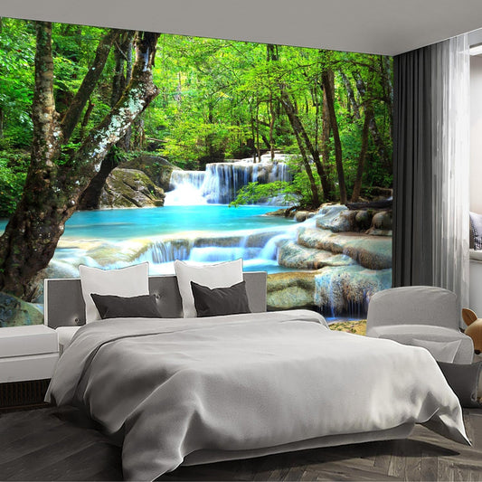 Forest Landscape Wall murals Woodland Tree Peel and Stick Wallpaper for Bedroom Living Room - 58"x86"