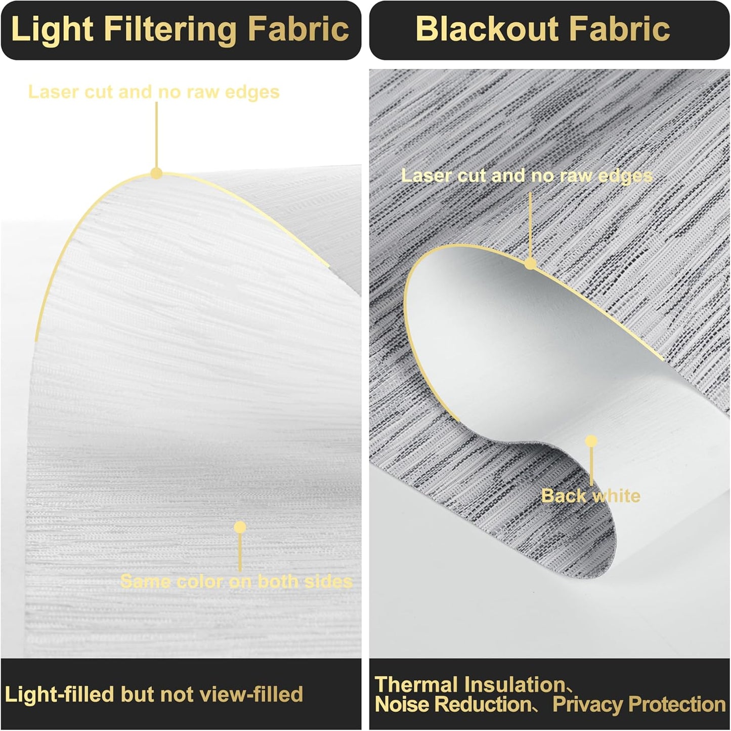 BERISSA Cordless Double Roller Shades with Cassette Valance, Blackout and Light Filtering, Day and Night Shades for Home Office. Maze Grey & White. Custom Sizes