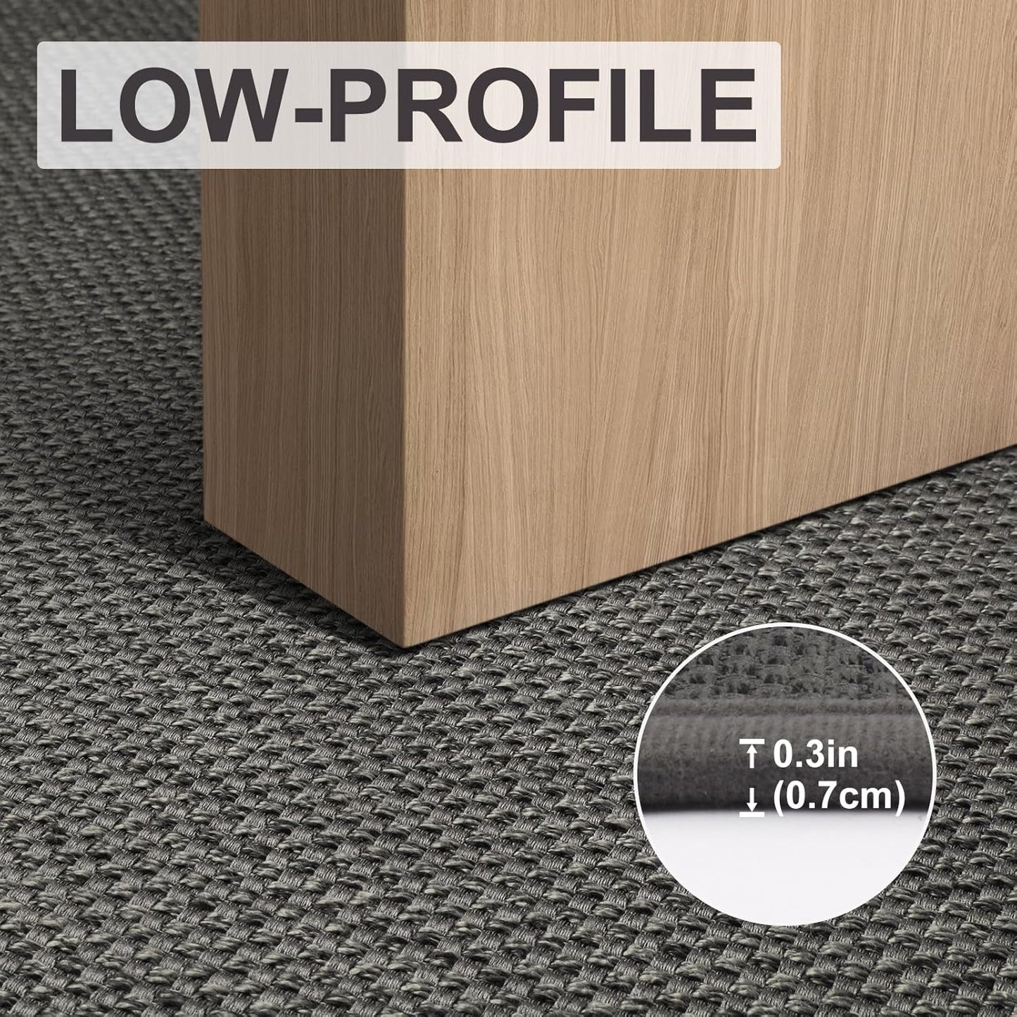 LEKEEPGO Door Mat 36"x59", Non Slip Door Mat Indoor Entrance, Rubber Backing Front Indoor Door mat Washable Absorbent Low-Profile Entryway Entry Resist Dirt Inside Door Mats, Grey