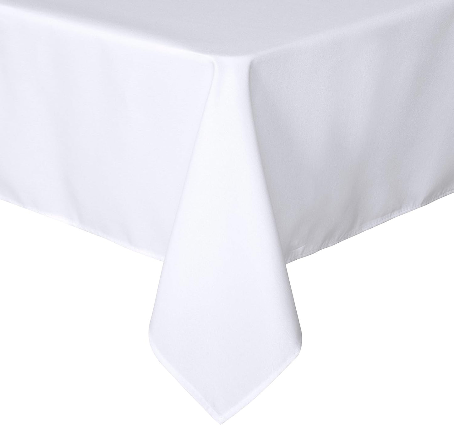 sancua Square Tablecloth - 54 x 54 Inch - Stain and Wrinkle Resistant Washable Polyester Table Cloth, Decorative Fabric Table Cover for Dining Tables, Buffet Parties and Camping, White
