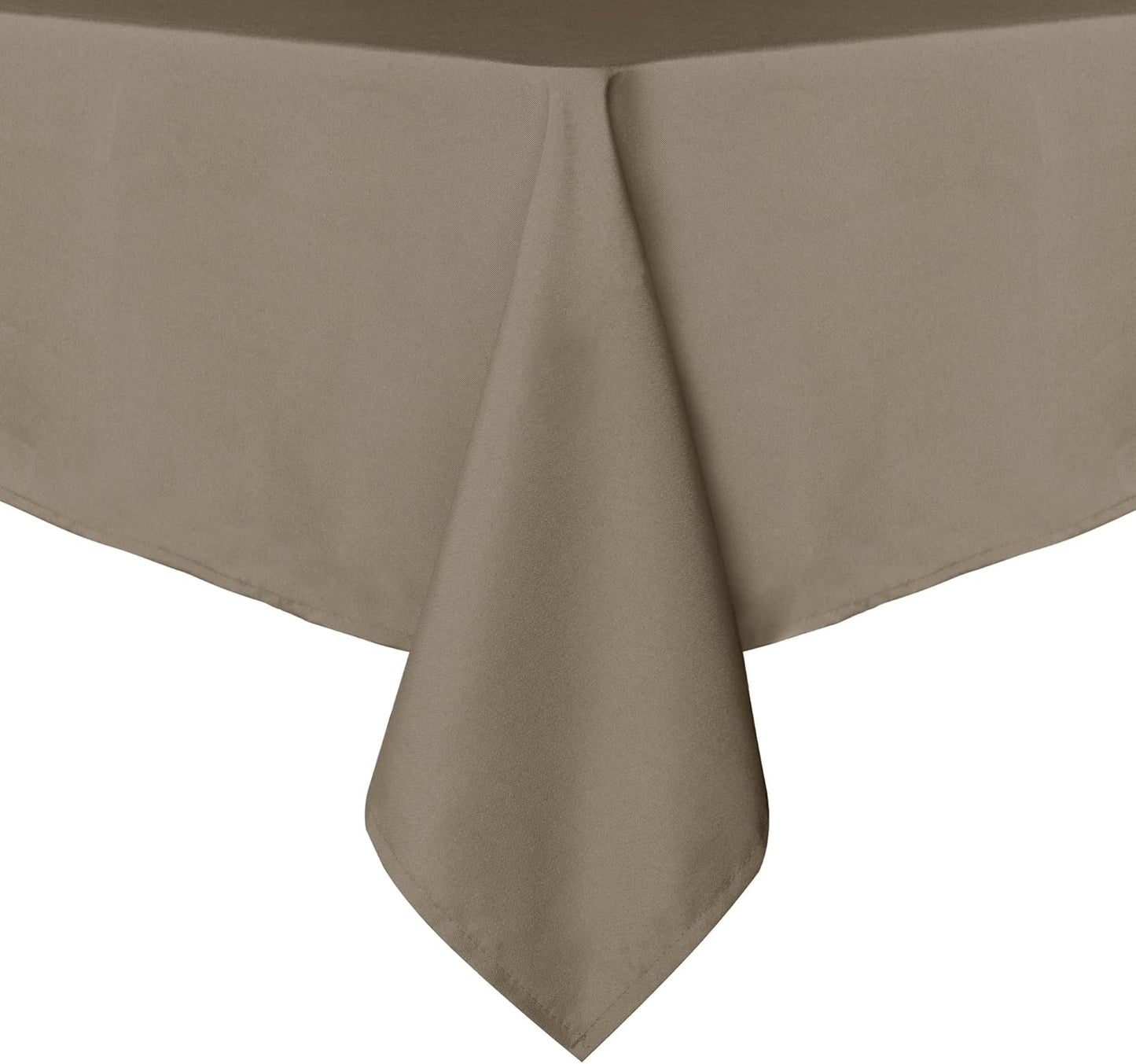 sancua Rectangle Tablecloth - 54 x 78 Inch - Stain and Wrinkle Resistant Washable Polyester Table Cloth, Decorative Fabric Table Cover for Dining Tables, Buffet Parties and Camping, Taupe