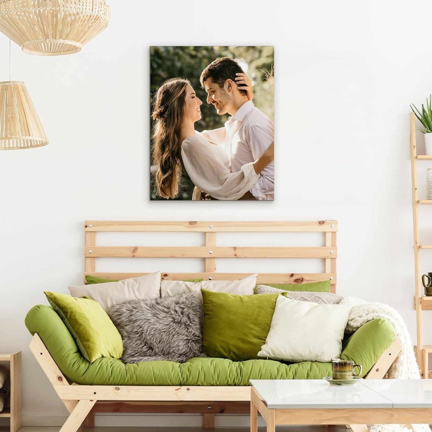 WayToLight Custom Canvas Prints with Your Photos Framed Personalized Picture Canvas Prints Wall Art Ideal for Home Decor Christmas Family Gifts (8" x 10")