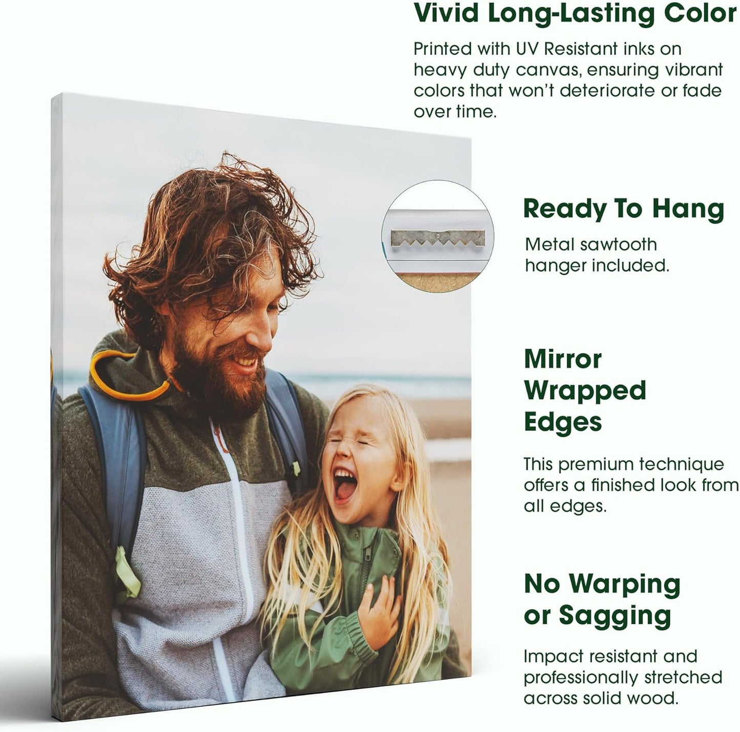 Custom Canvas Prints with Your Photos – Personalized Picture To Canvas Wall Art, Perfect for Home Decor, Gifts & Keepsakes, Ready to Hang (12" L x 12" W x .75”D, Metallic Silver)