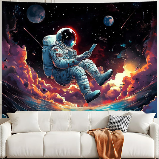 BVBOX Astronaut Tapestry Wall Hanging 79"x59" Space Galaxy Nebula Clouds Art Trippy Cosmic Cool Psychedelic Wall Blanket Decor for Bedroom Living Room Dorm