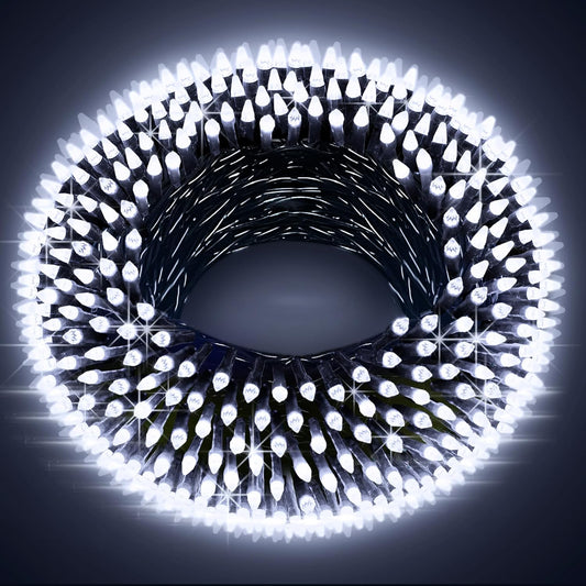 66FT Christmas Decorative Lights, Connectable 200 LED Green Wire Fairy String Lights Plug in, 8 Lighting Modes LED String Lights, for Indoor Outdoor Xmas Tree Wedding Party Decoration Cool White