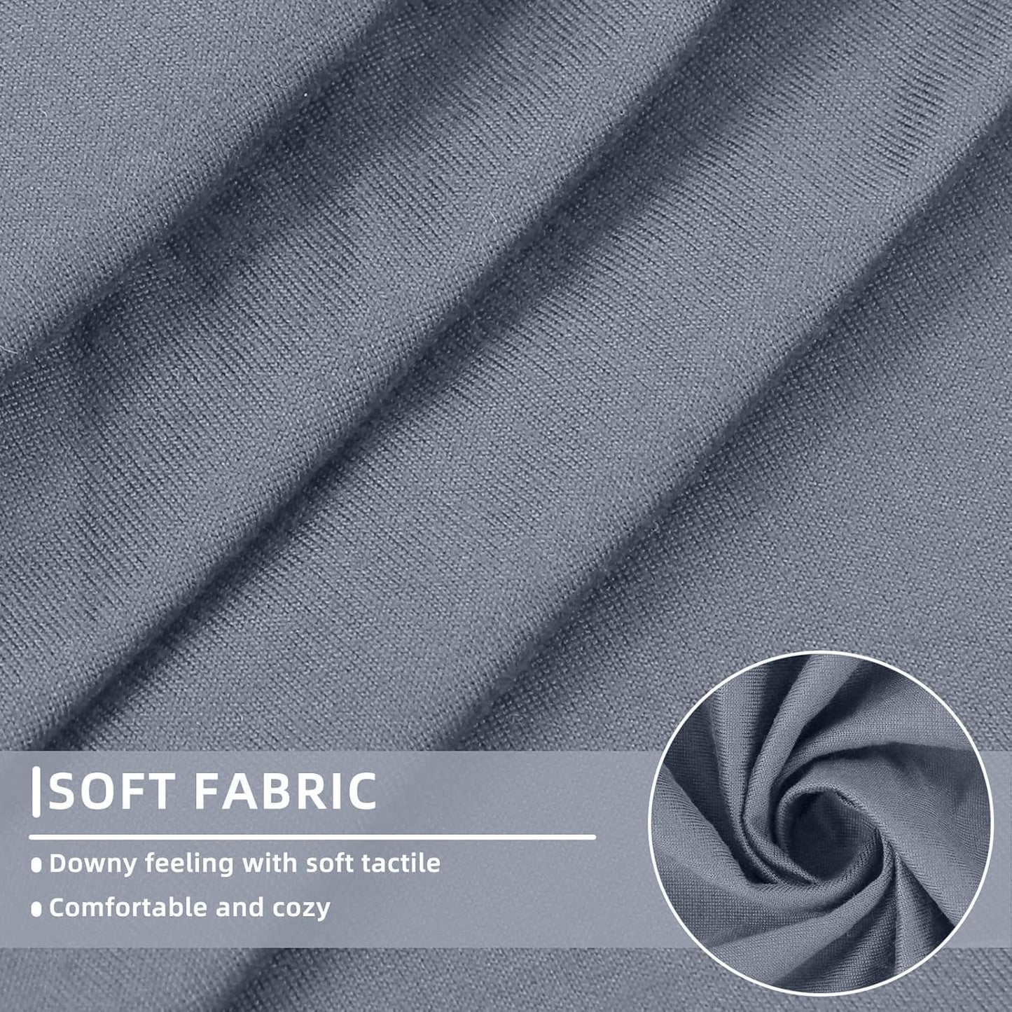 hyha Waterproof Couch Cushion Covers, Stretch Sofa Couch Seat Slipcover for Dog Washable, Non-Slip Waterproof Outdoor Cushion Covers for Patio Furniture Replacement (3 Pieces, Grey)