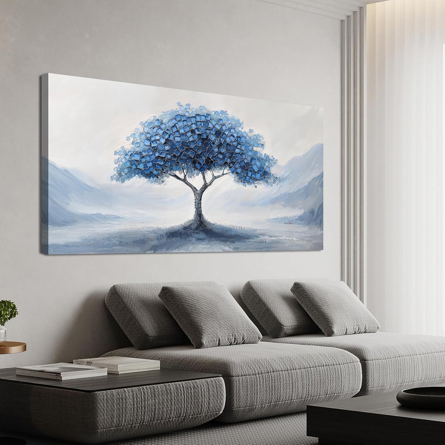 Canvas Wall Art Decor Wall Art Pictures for Living Room Large Tree of Life Wall Art Decorations Abstract Canvas Art Wall Decor Oversized Wall Art Prints Artwork for Walls Bedroom Home Decor 29" X 58"