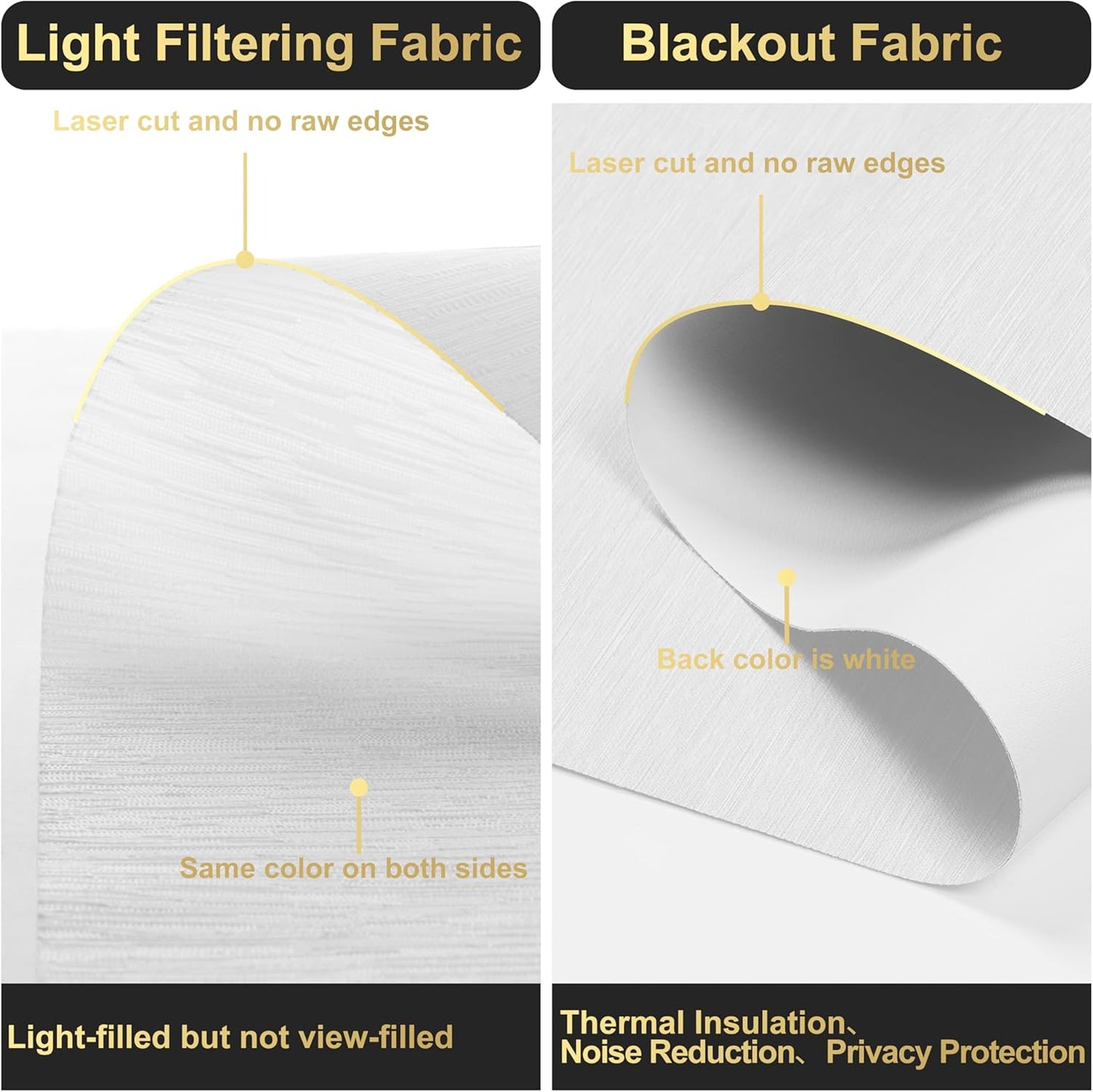 BERISSA Cordless Dual Roller Shades with Cassette Valance,Double Window Shades Blackout and Light Filtering Shades,Day and Night Roller Shades for Home Office Door.Striped Jacquard White.41 W x 80" H