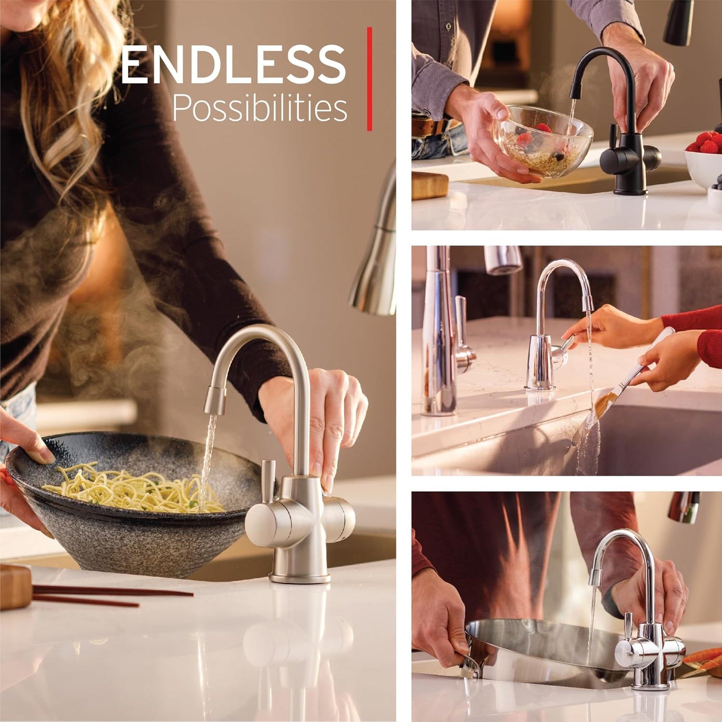 InSinkErator HOT250 Instant Hot and Cold Water Dispenser System & F-2000S Premium Under Sink Water Filtration System for Instant Hot and Cold Water Dispenser System