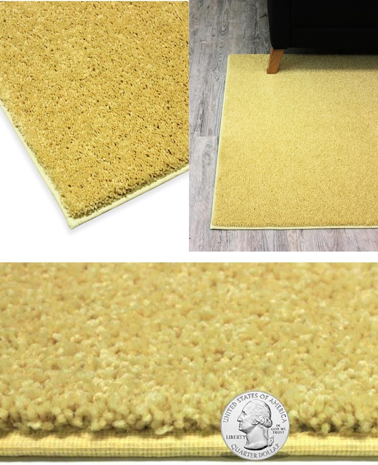 KOECKRITZ Soft and Colorful Kids Classroom Area Rugs (Passes Flammability Pill Test) Many Sizes and Bright Colors to Select from (9' x 9', Lemon)