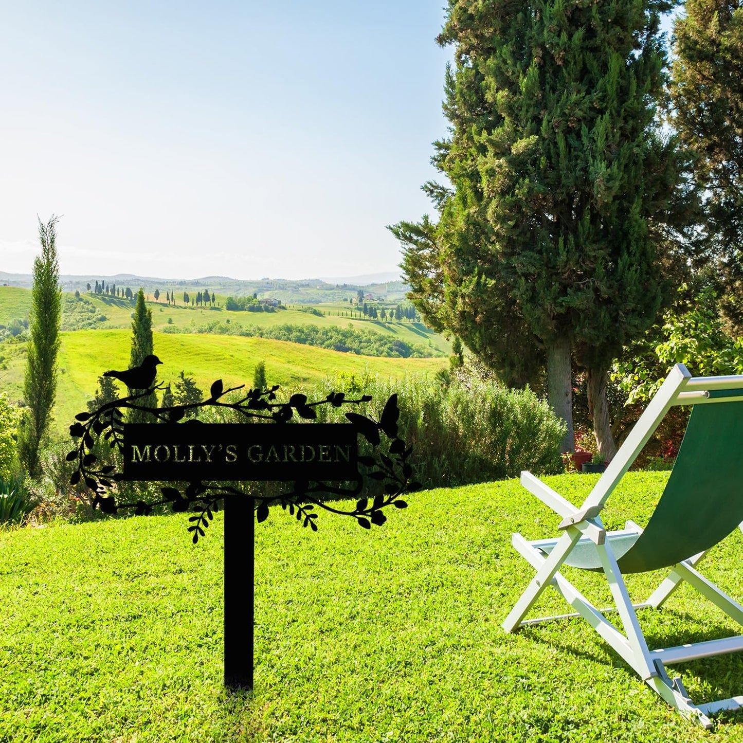 Customized Bird Names Garden Metal Stake Sign, Patio & Lawn Decor