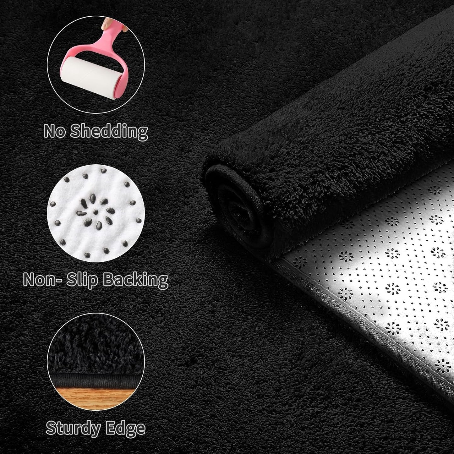 Sour Lemon 6x9 Area Rugs for Living Room, Soft Large Area Rug Fluffy Rugs for Bedroom，Machine Washable Area Rug Non Slip Carpet Rug for Living Room Playroom Kids Room Home Decor