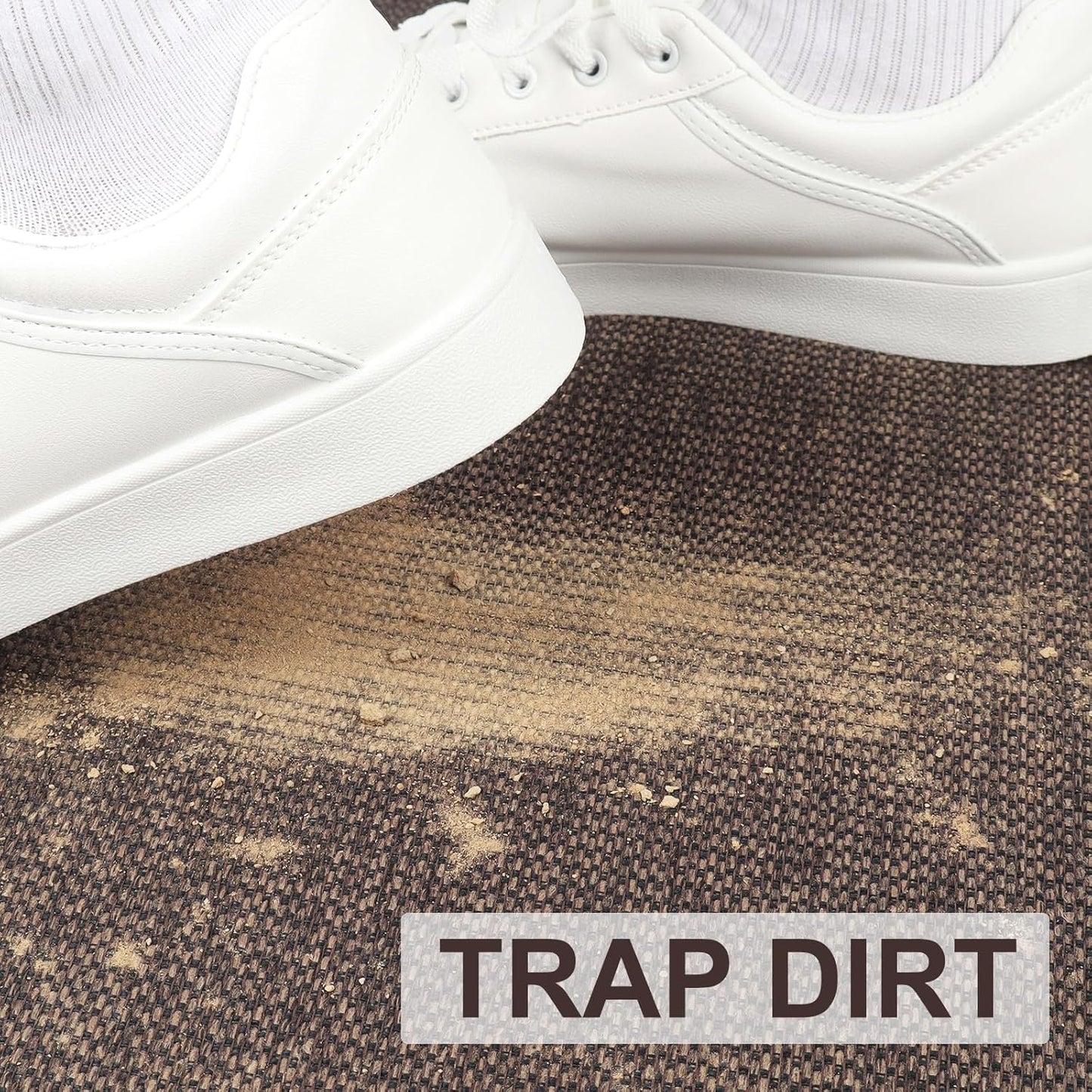 LEKEEPGO Door Mat 24"x36", Non Slip Door Mat Indoor Entrance, Rubber Backing Front Indoor Door mat Washable Absorbent Low-Profile Entryway Entry Resist Dirt Inside Door Mats, Brown