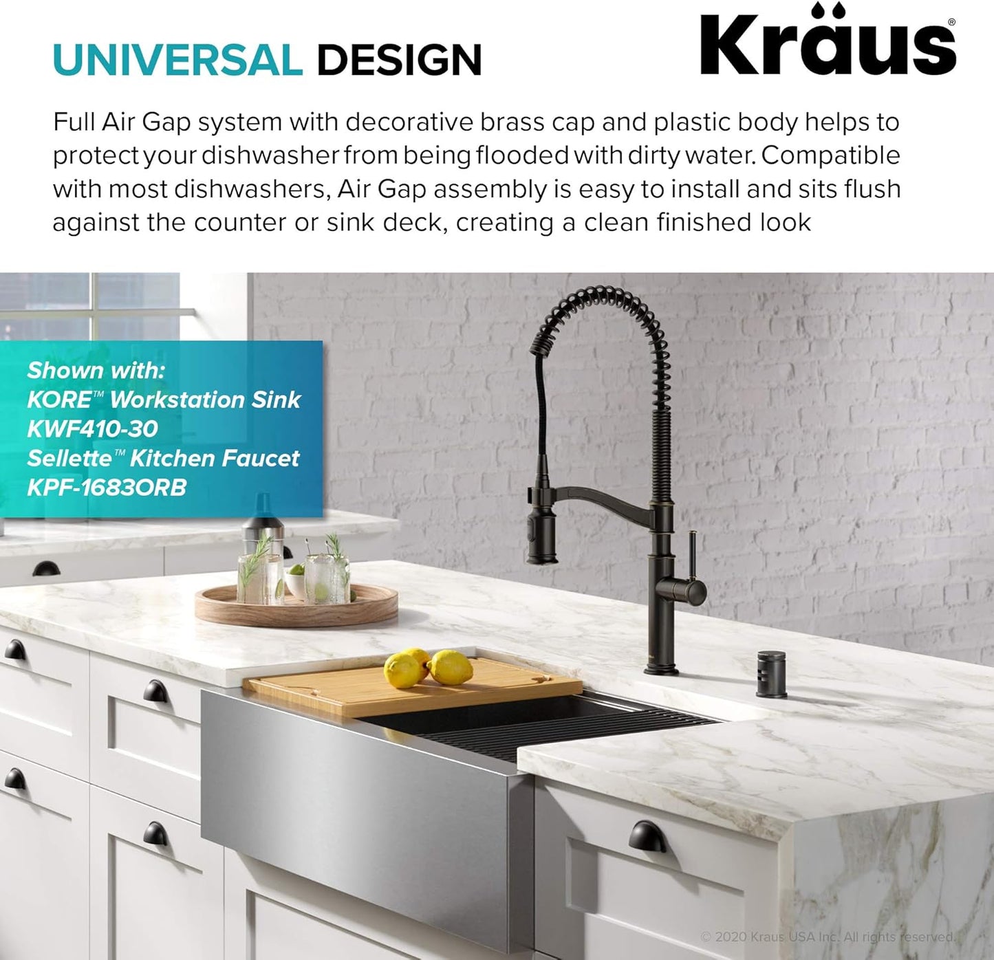 KRAUS Dishwasher Air Gap in Oil Rubbed Bronze, KAG-1ORB
