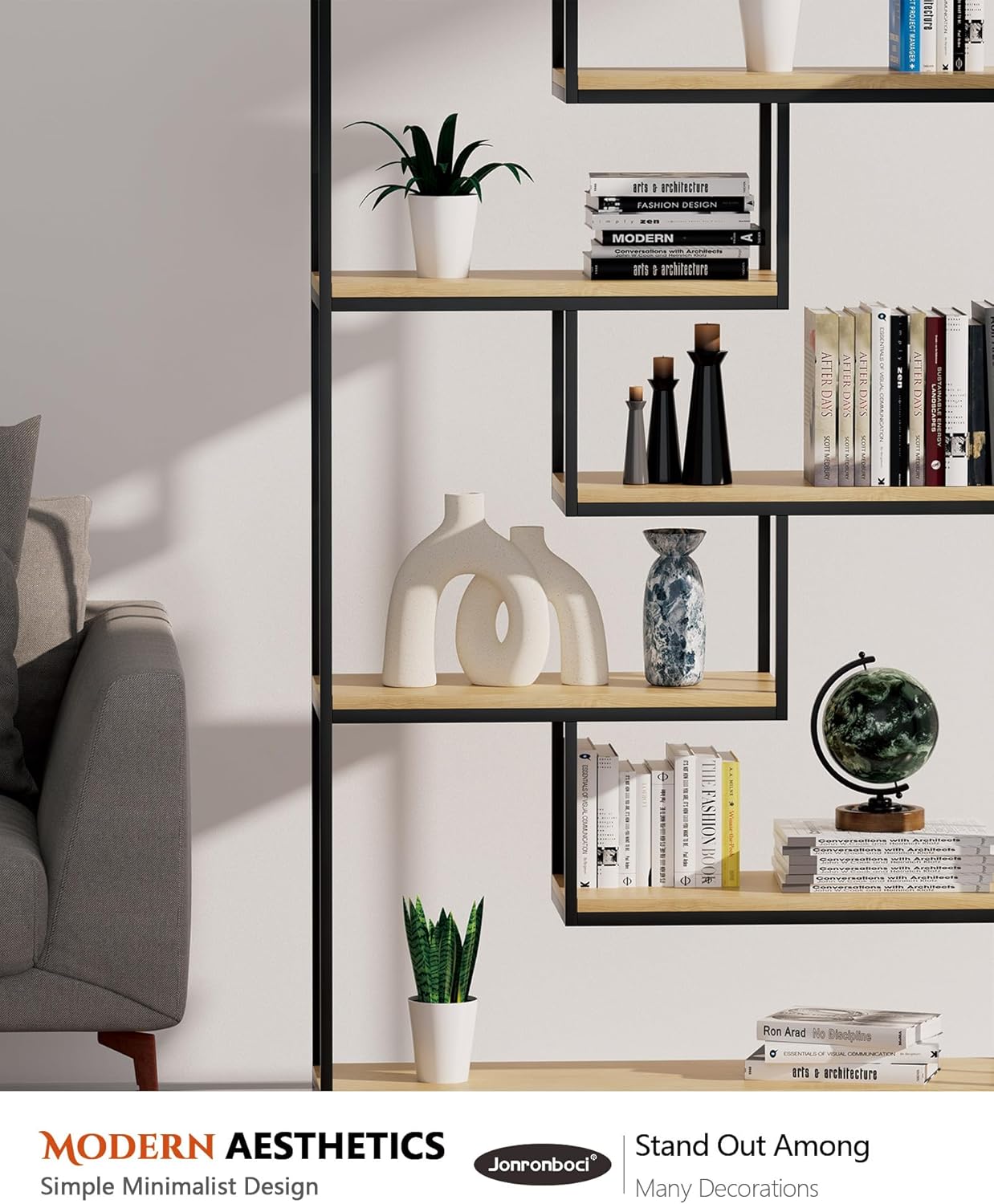 Hug Donut Decorative Vase Set - Modern Nordic Boho Style Vases Home Decor, Matte Ceramic Decorations for Living Room Shelf, Bookshelf Mantle Entryway Table or Console Décor (Cream White)