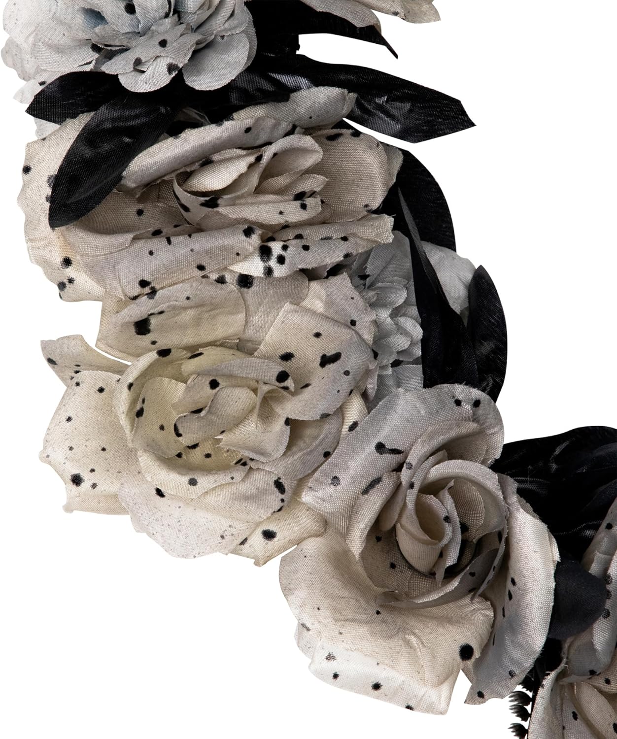 Northlight Double Skull and Roses Artificial Halloween Wreath- 16" - Unlit